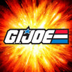 G I Joe collection cover featuring a bold logo at the bottom against a fiery orange explosion backdrop.