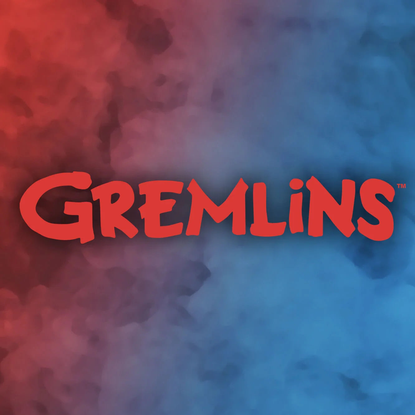 Gremlins collection cover with red and blue smoky background