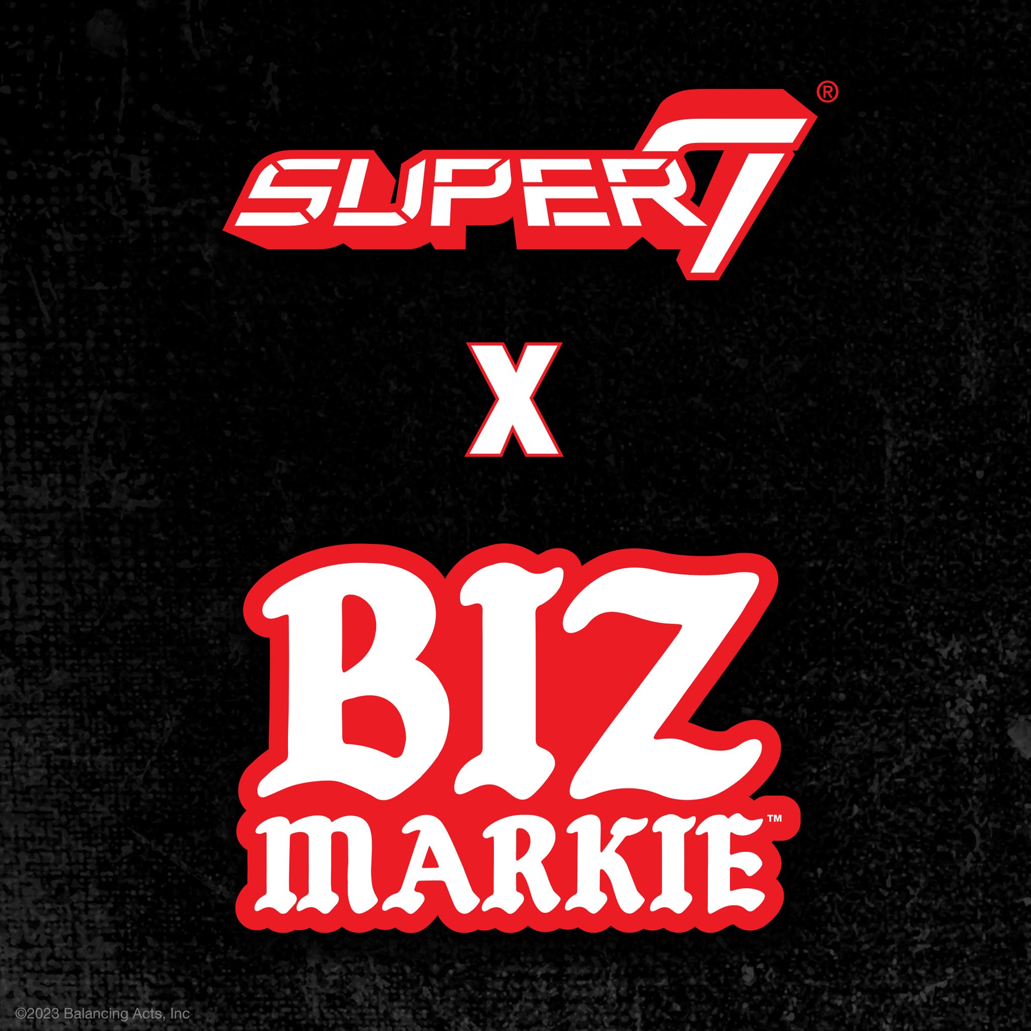 Black background features a bold red and white Biz Markie logo occupying the center.