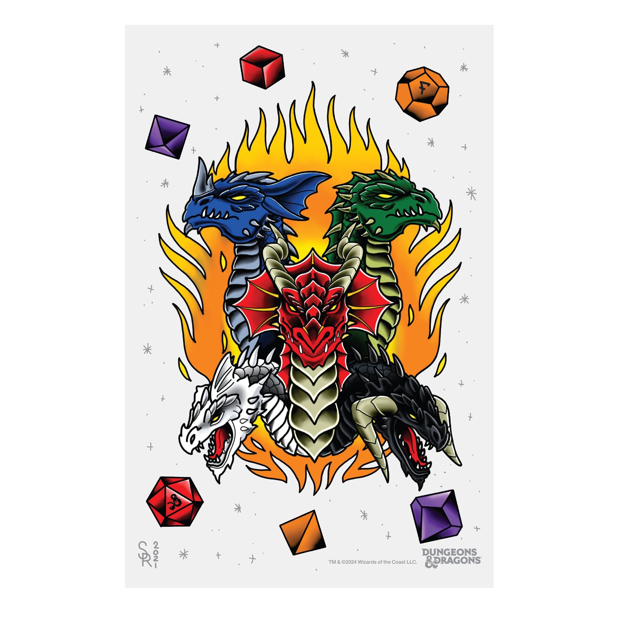 Dungeons and Dragons - XL Temporary Tattoos Set