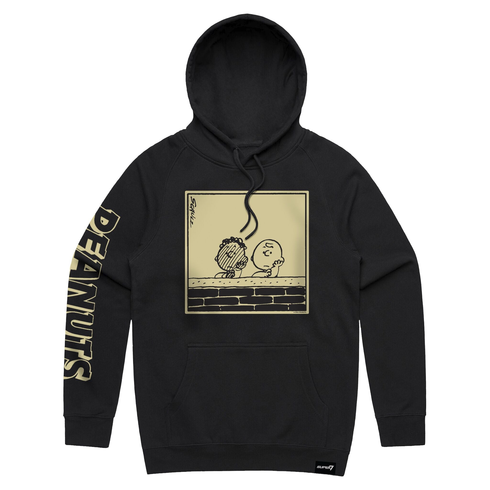Peanuts Franklin Long Sleeve Black Pullover Hoodie