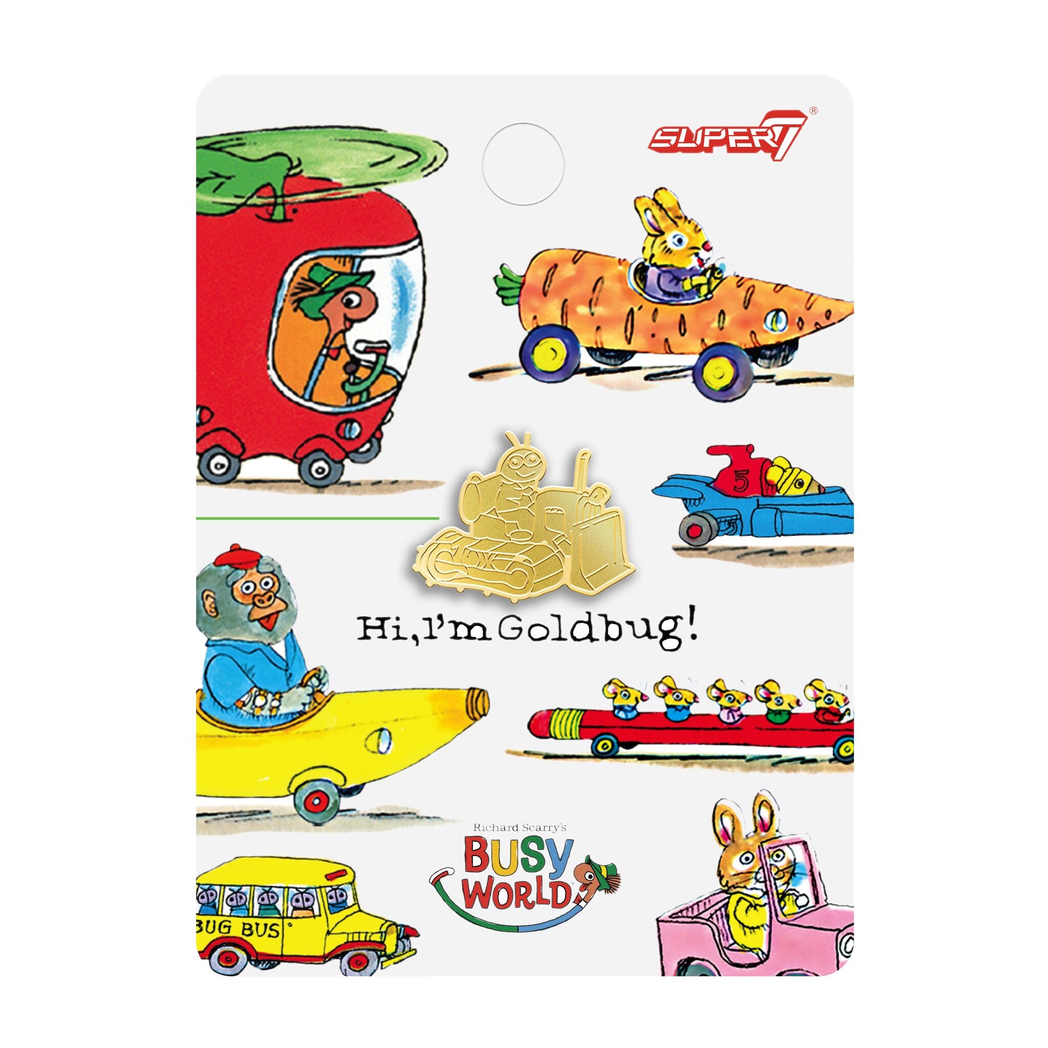Richard Scarry Gold Bug Enamel Pin