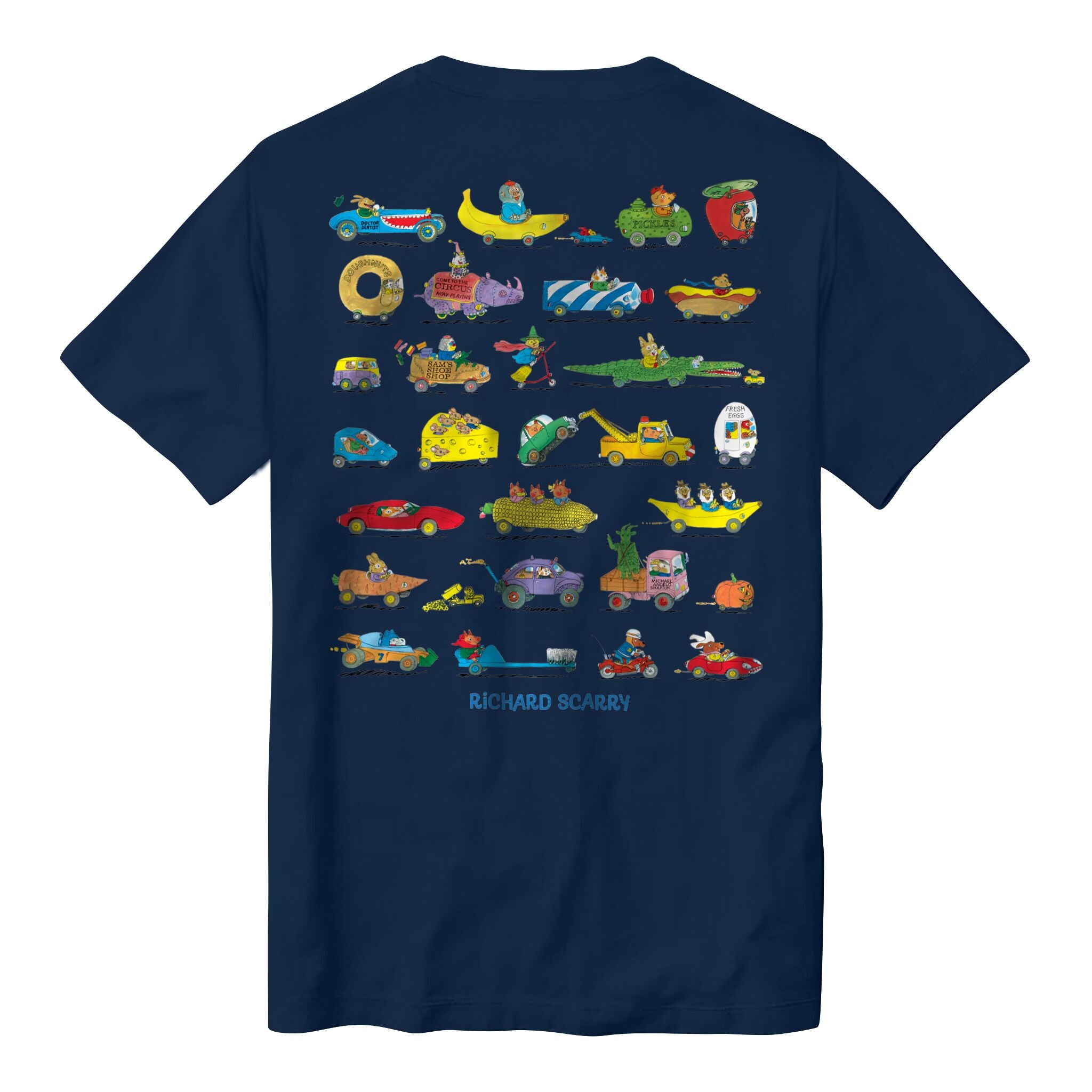 Richard Scarry Lowly Worm Apple Car Tshirt