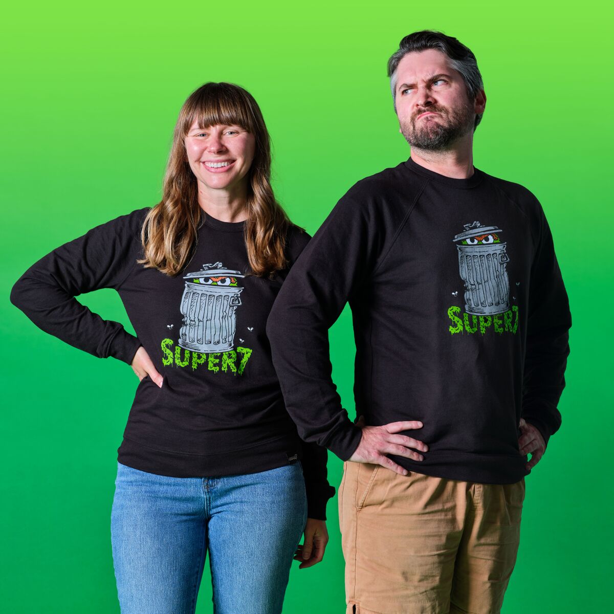 Sesame Street Crewneck Sweatshirt - Oscar The Grouch