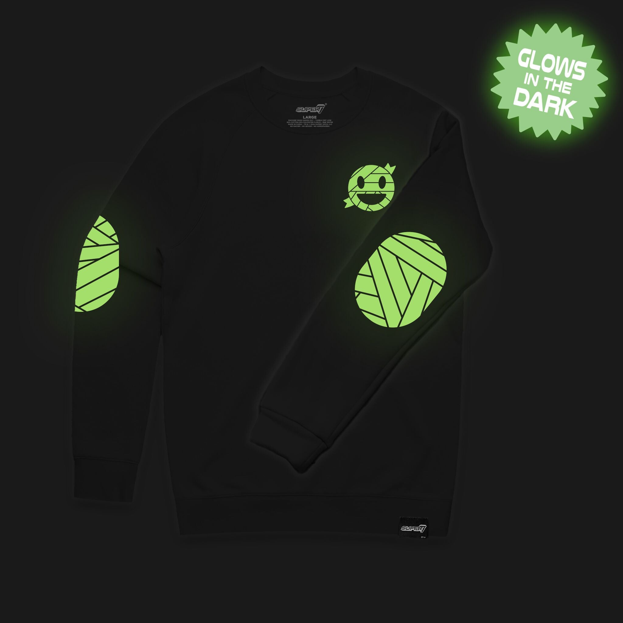 Super7 Mummy Boy Elbow Print Crewneck