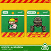 Toho Enamel Pins - Godzilla Train Biter Pin