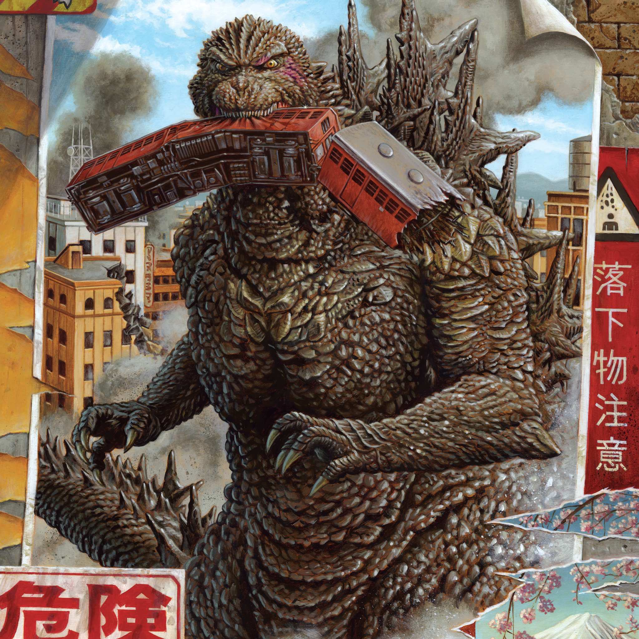 Toho Art Print - Godzilla Station: Popup Print
