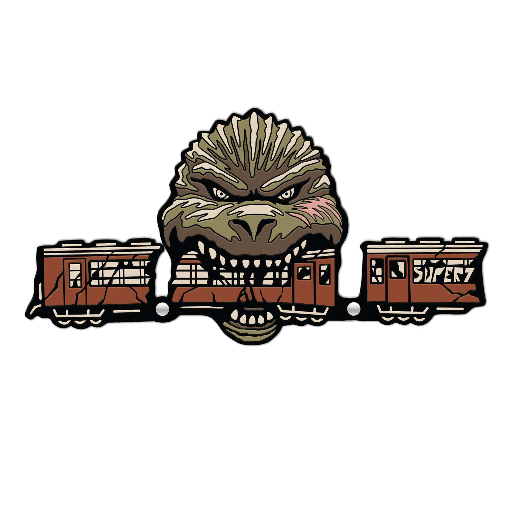 Toho Enamel Pins - Godzilla Train Biter Pin