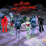 Return of the Living Dead Blind Box Wave 1 Individual Blind Box figures in a graveyard setting