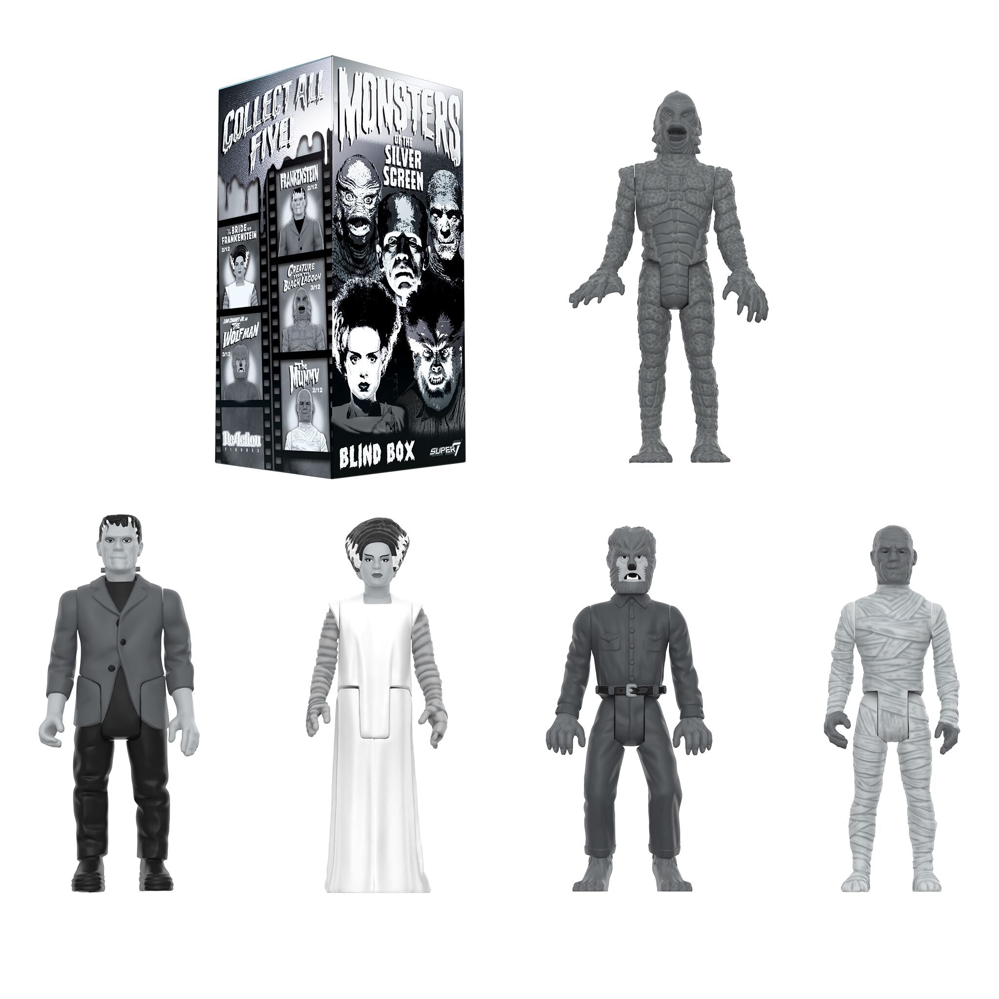 Universal Monsters Blind Box Wave 02 (Black & White) - Individual Blind Box