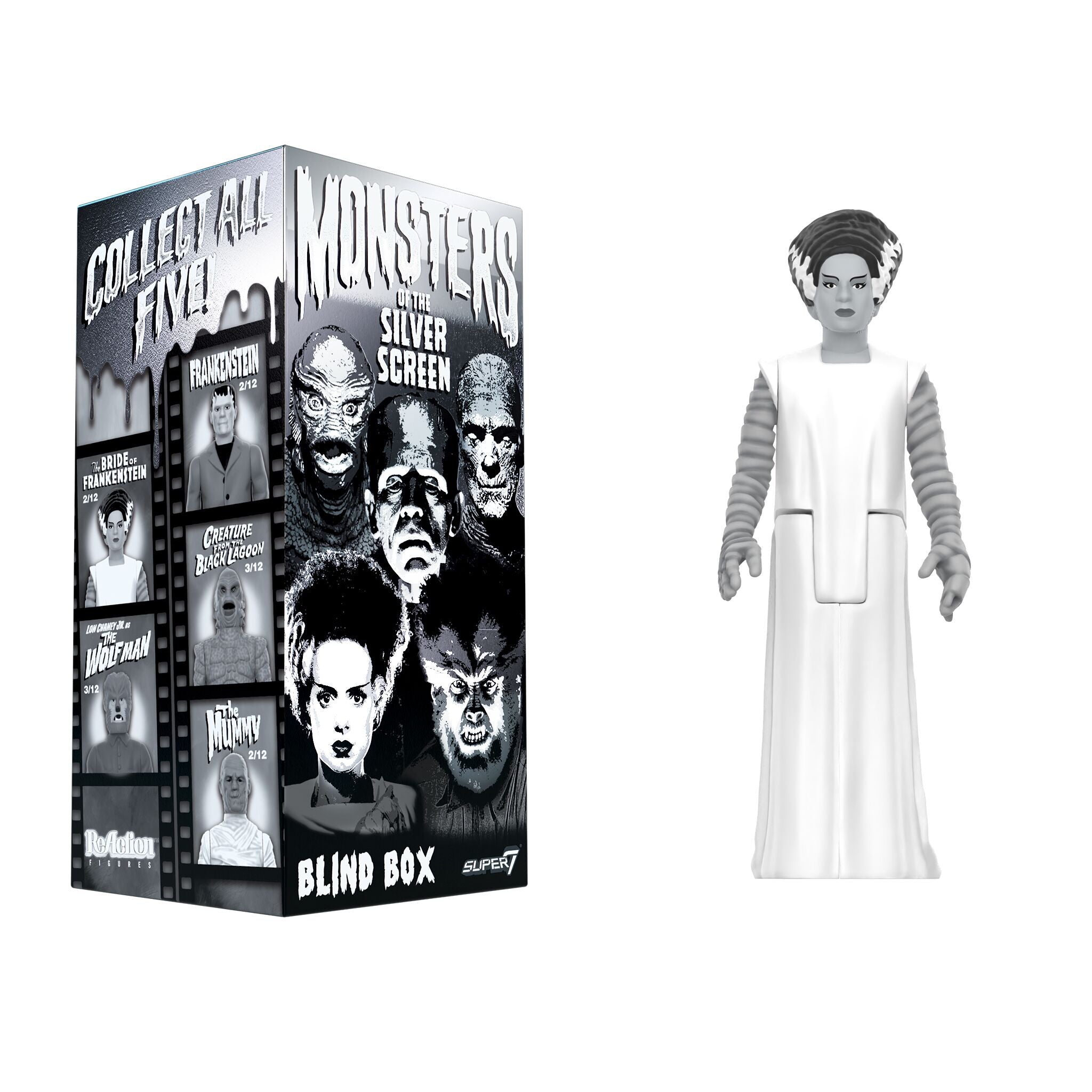 Universal Monsters Blind Box Wave 02 (Black & White) - Blind Box Flat