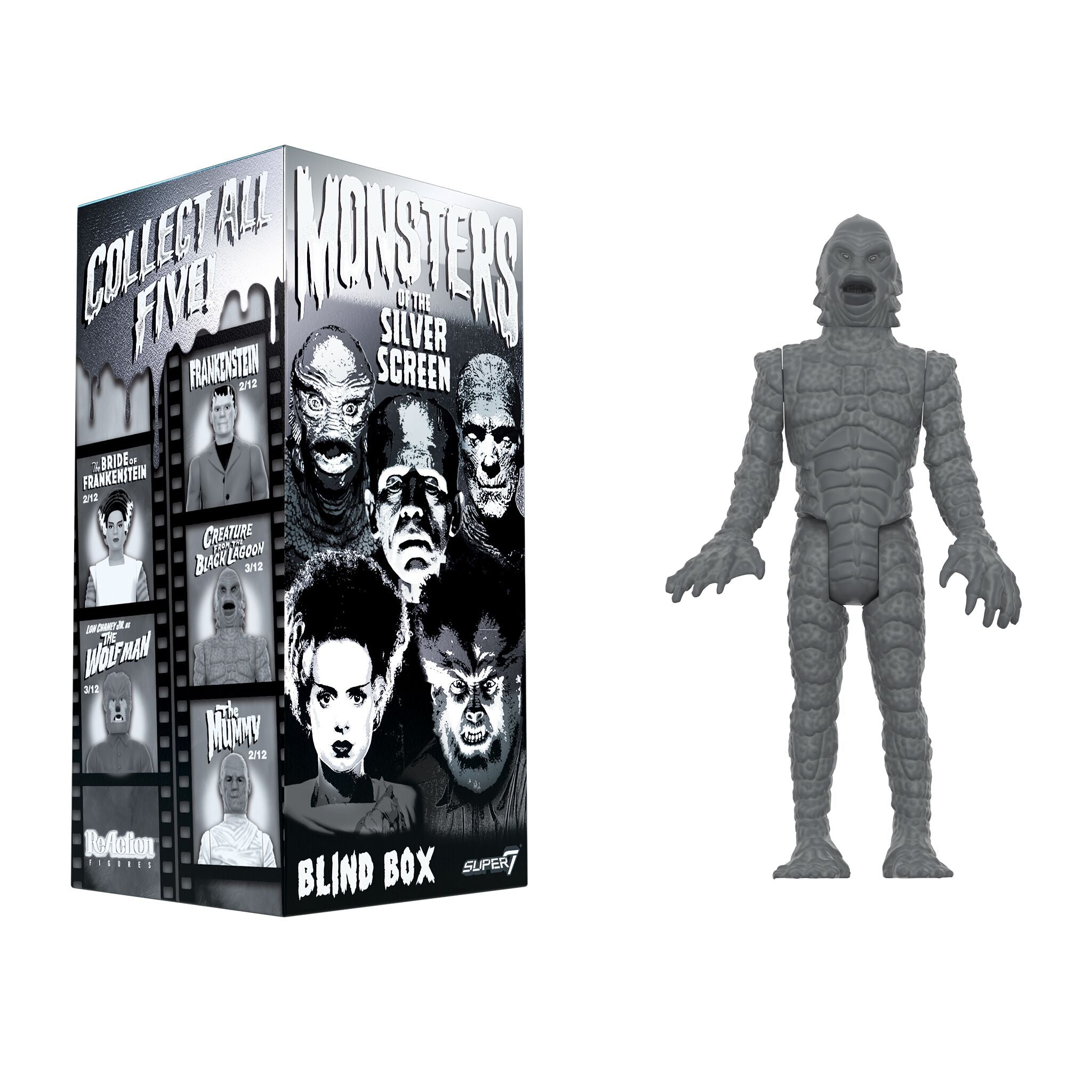 Universal Monsters Blind Box Wave 02 (Black & White) - Blind Box Flat