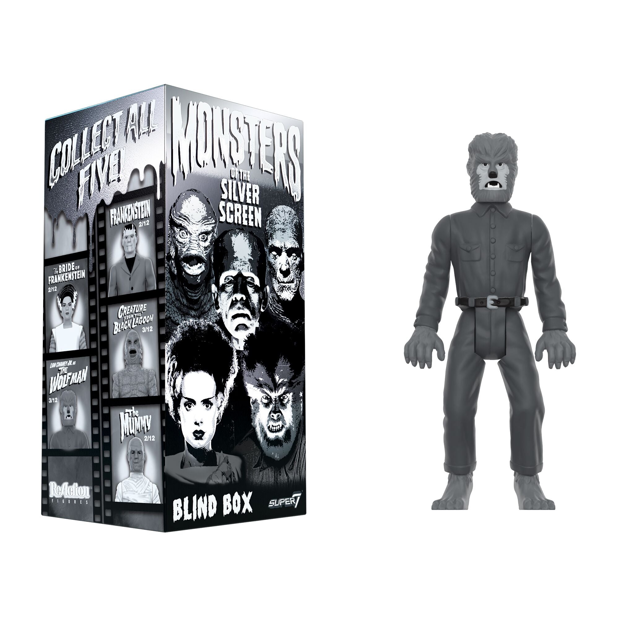 Universal Monsters Blind Box Wave 02 (Black & White) - Blind Box Flat