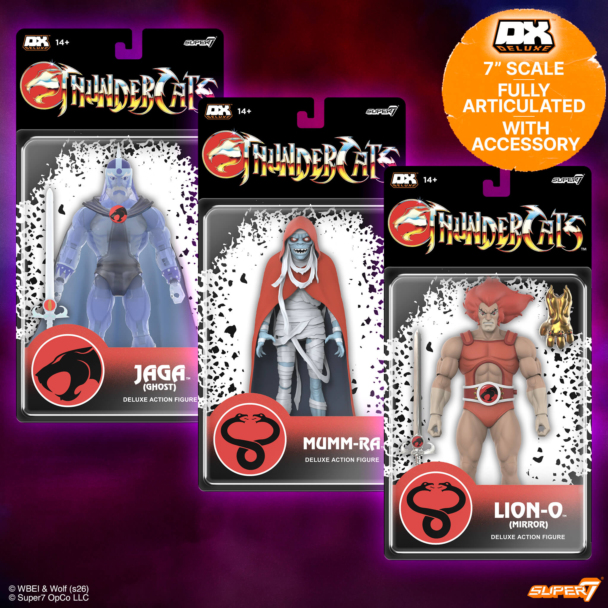 ThunderCats DELUXE Wave 04 - Lion-O (Mirror), Ghost Jaga & Mumm-Ra (Old Man)