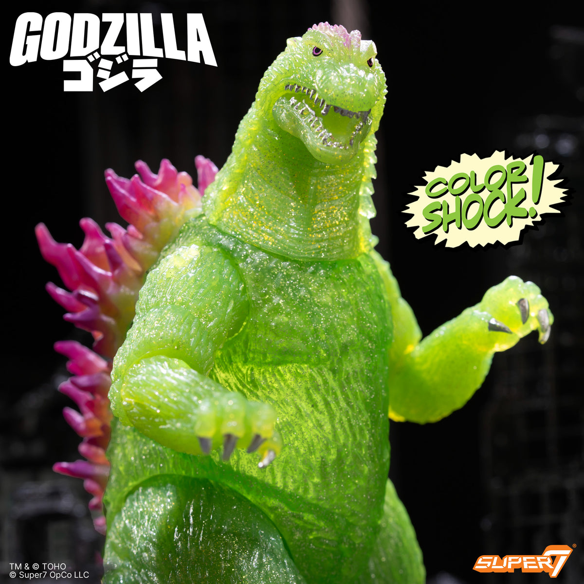 Toho Super Kaiju - Godzilla 2002 (Color Shock, Clear Green Glitter with Metallic)
