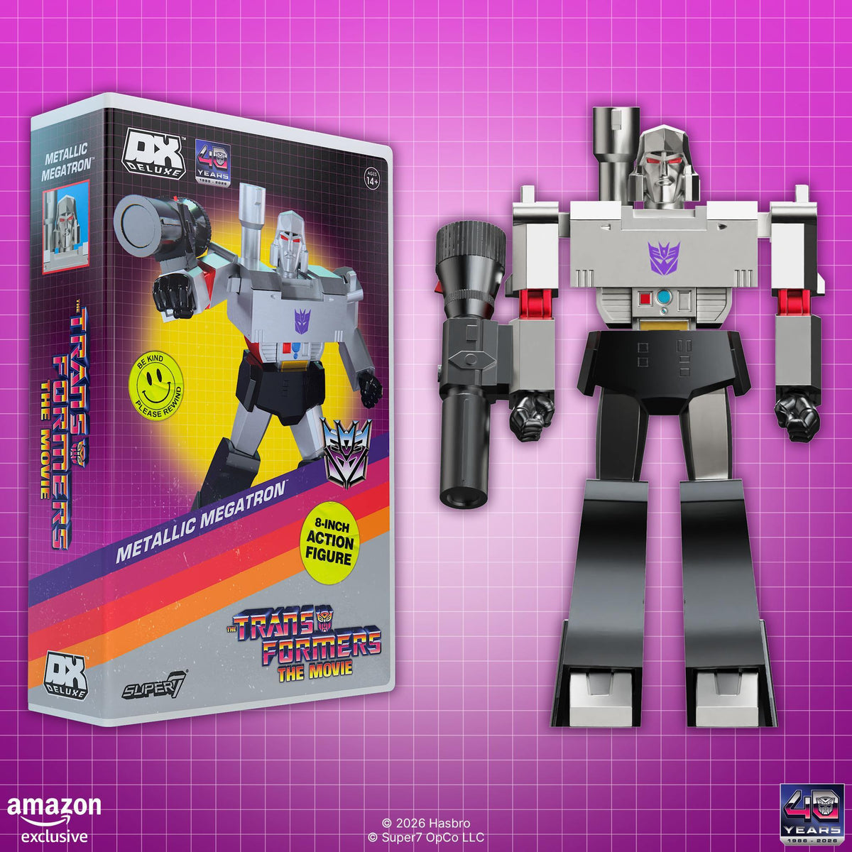 Transformers DELUXE Wave 03 (The Movie - AMZ) - Megatron (Metallic, VHS, The Movie)