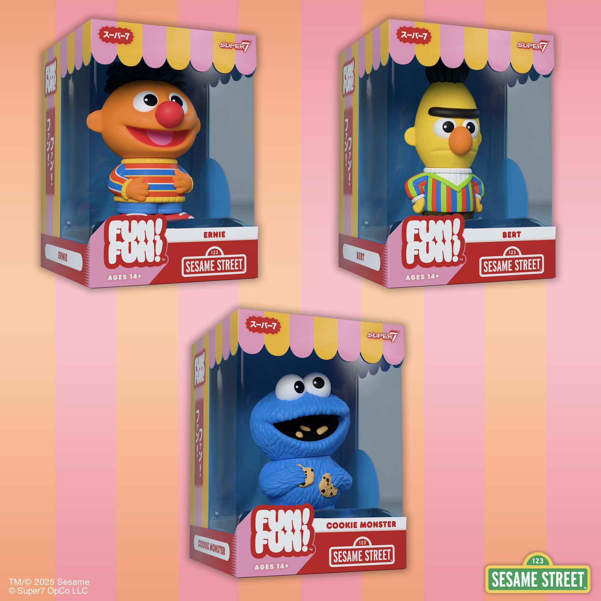 Sesame Street FUN! FUN! Wave 2 - Bert, Ernie & Cookie Monster