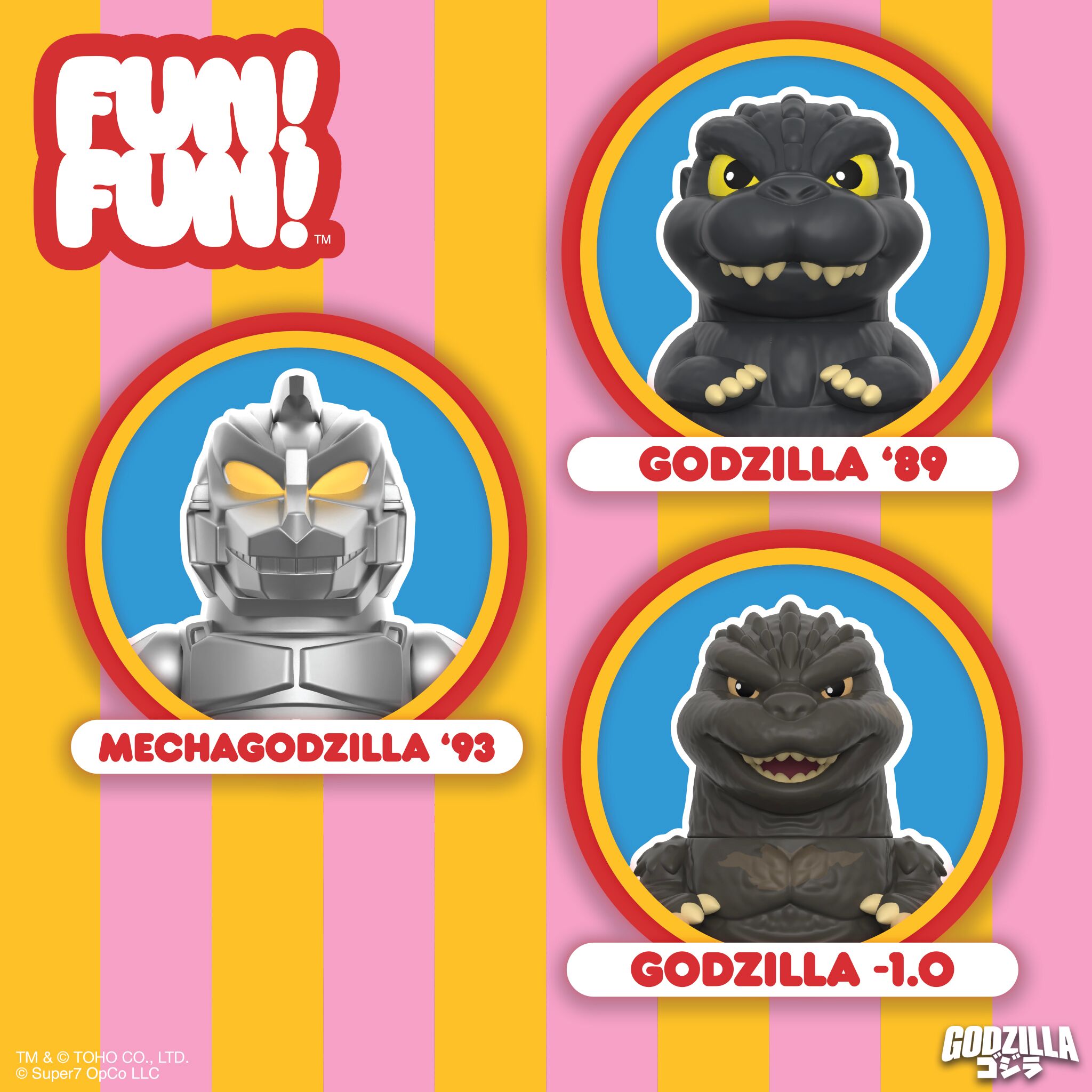 Toho FUN! FUN! Wave 01 - Godzilla '89, Minus One, & MechaGodzilla (90s)