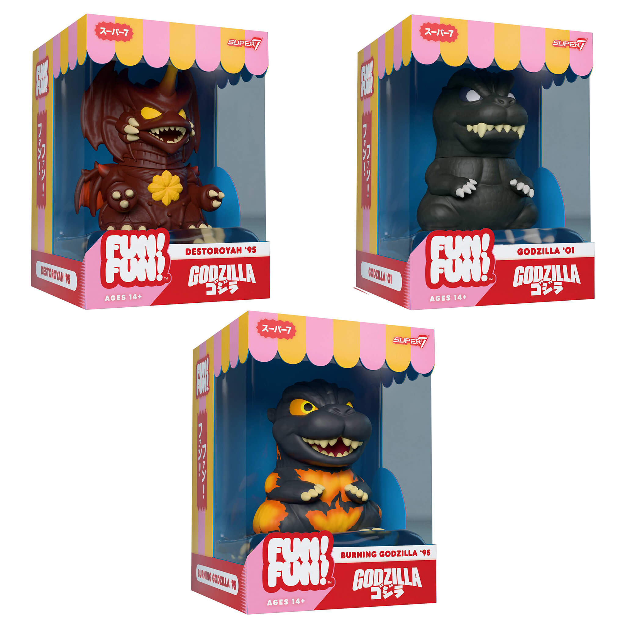 Toho FUN! FUN! Wave 02 - Burning Godzilla, Destoroyah, Godzilla 2001