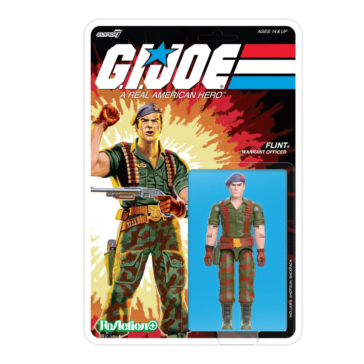 G I Joe ReAction+ Wave 10 card art with Flint Shipwreck Baroness Arctic and Snake Armor figures