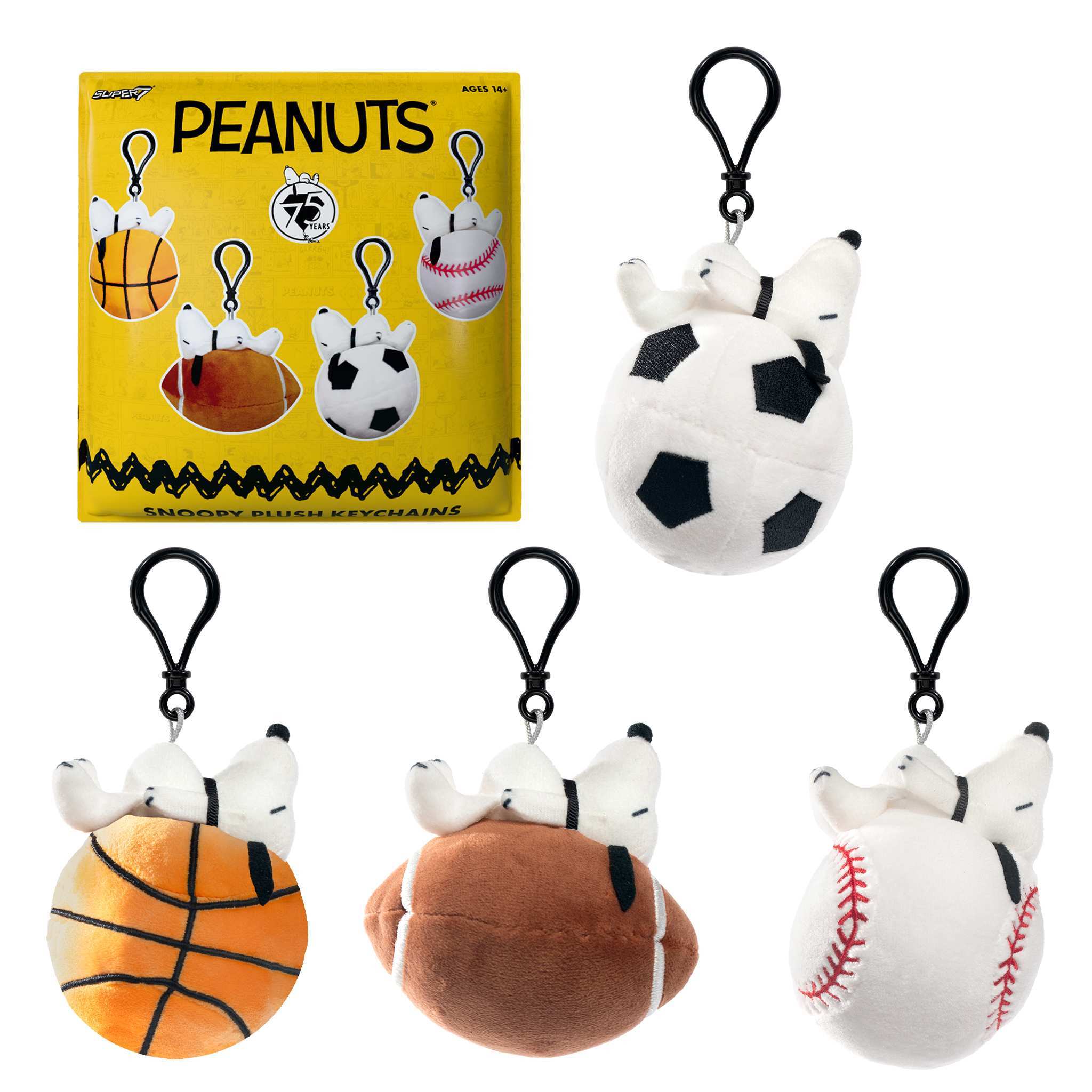 Peanuts Super Duper Plush Keychain Blind Bags Wave 01A - Individual Blind Bag