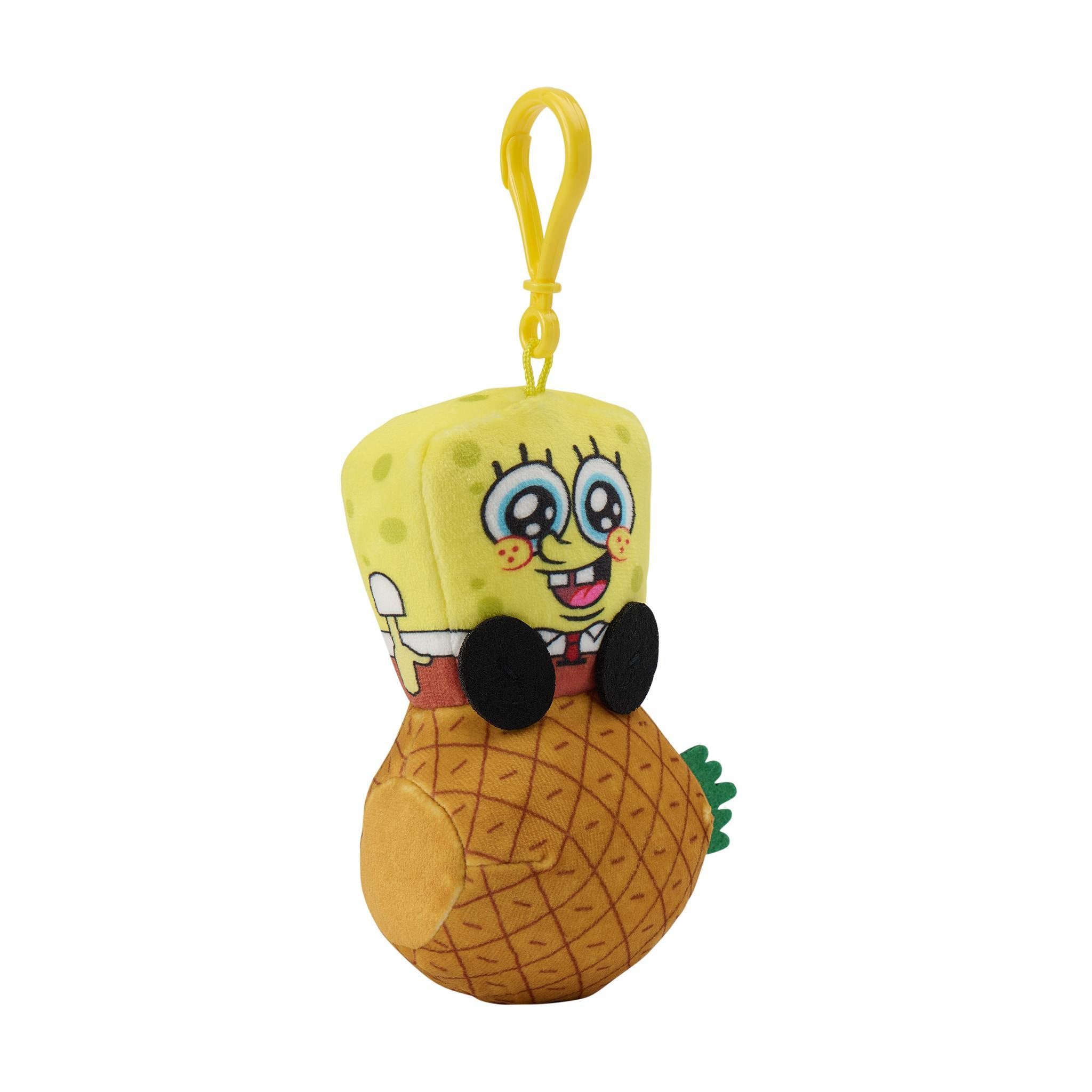 SpongeBob SquarePants Super Duper Plush Flat keychain with pineapple base