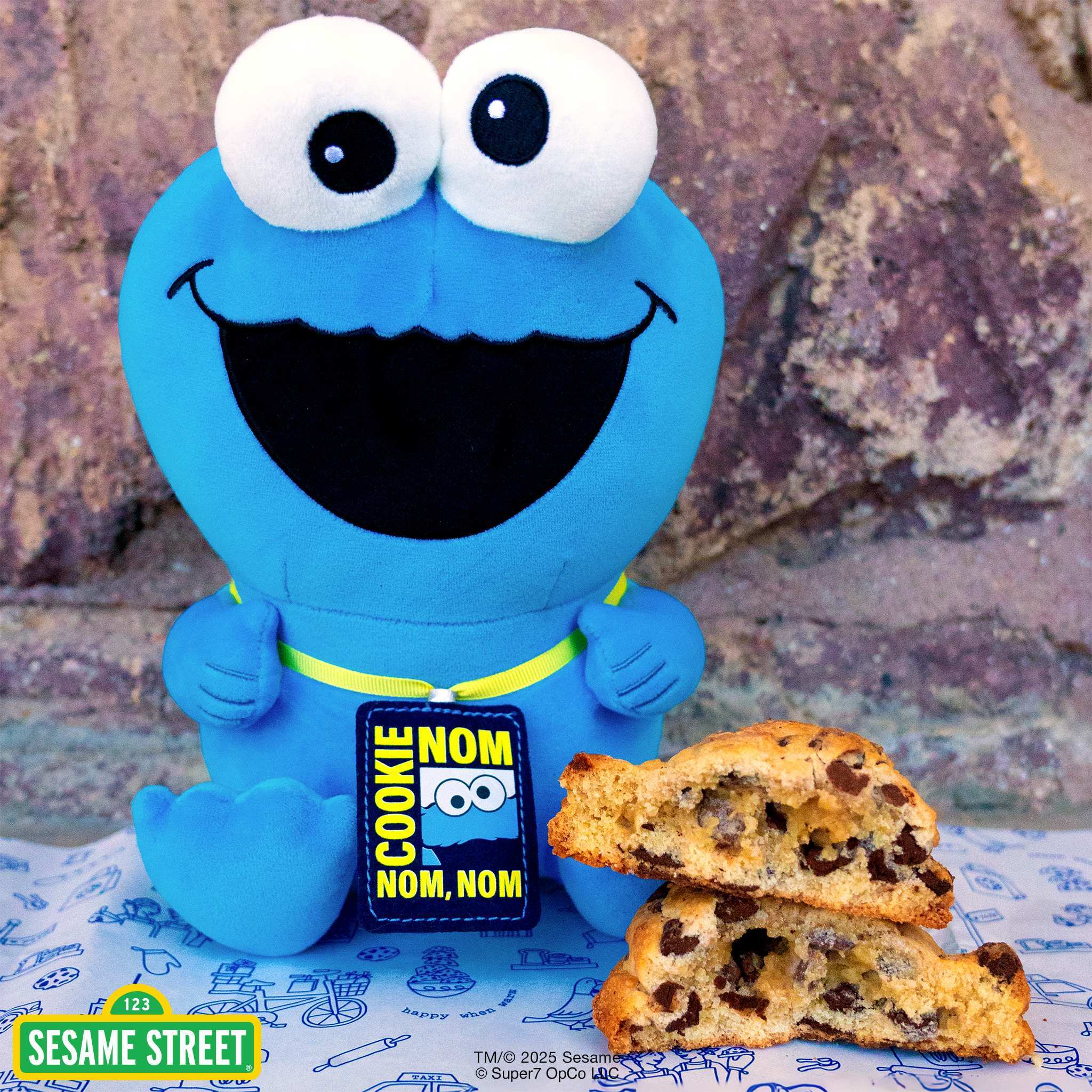 Sesame Street Super Duper Plush - Cookie Monster (with Badge)