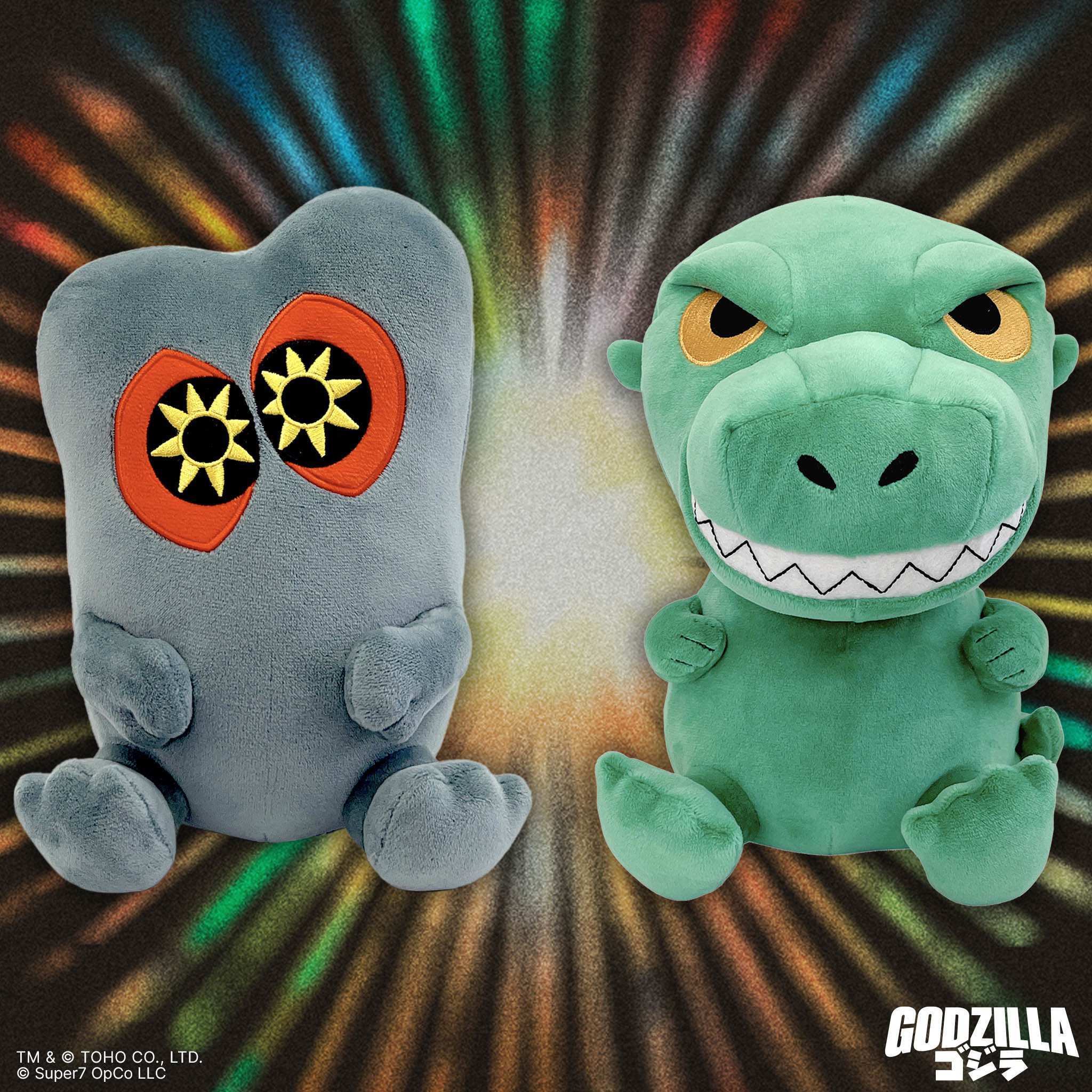 Toho Super Duper Plush Wave 03 - Hedorah & Godzilla '89 (Forest Green)