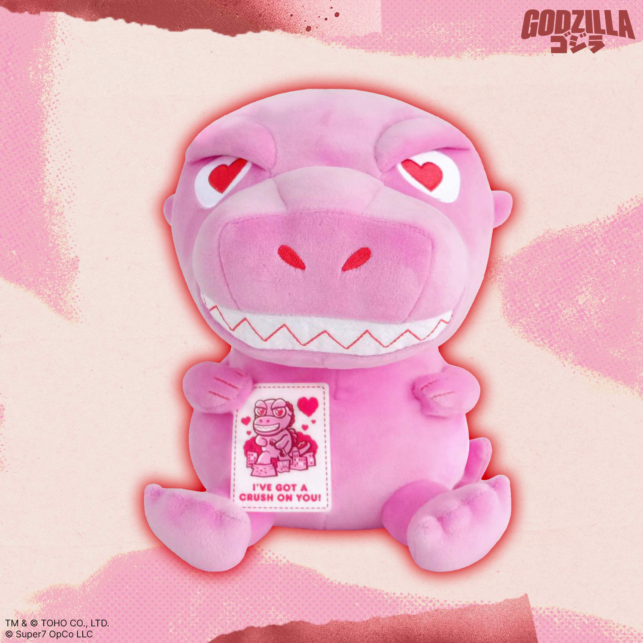 Toho Super Duper Plush Wave 04 (Valentine Pink) - Godzilla '89 (Valentine Pink)