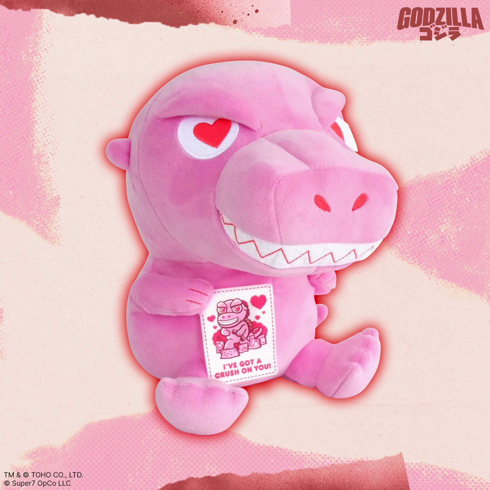 Toho Super Duper Plush Wave 04 (Valentine Pink) - Godzilla '89 (Valentine Pink)