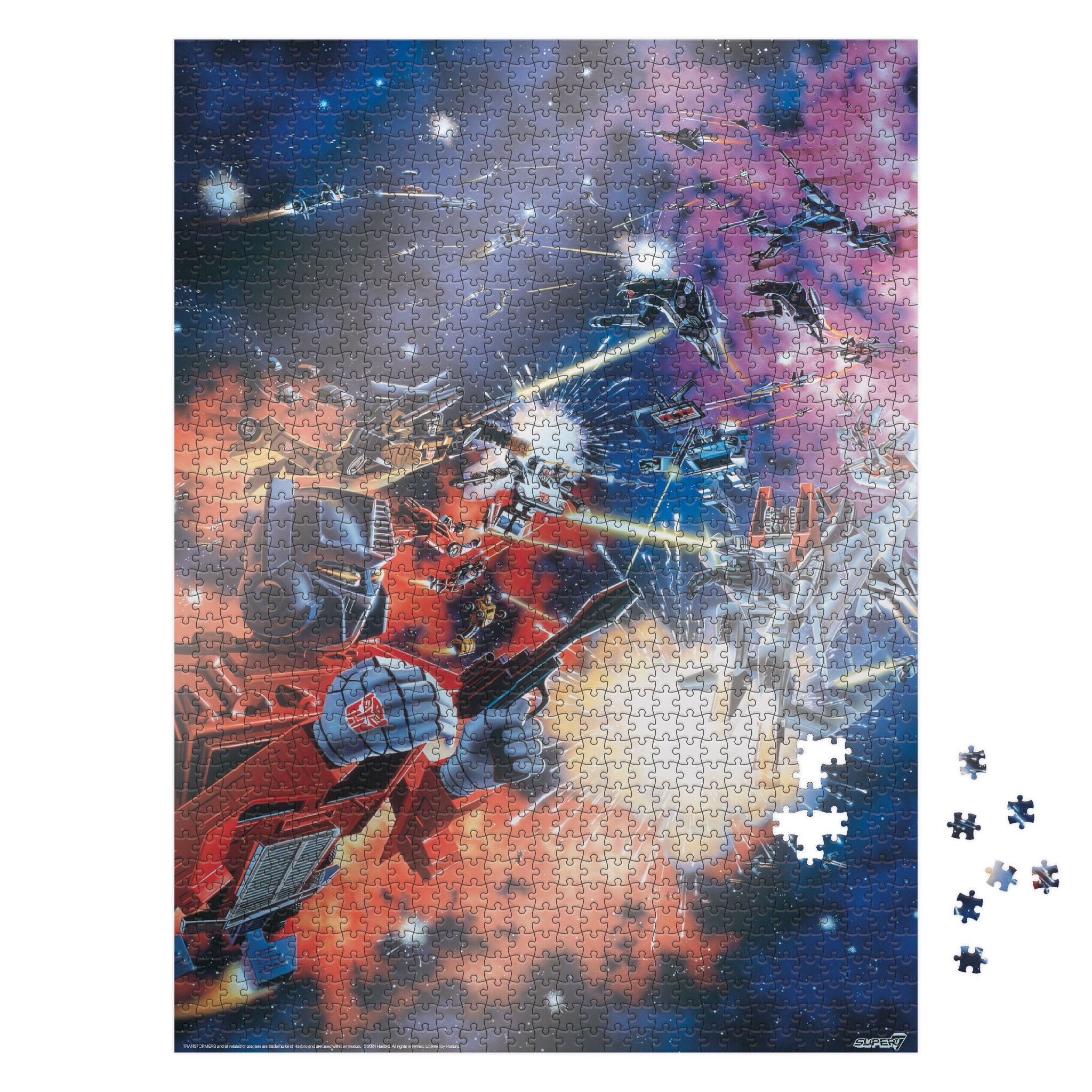 Transformers Space Fight Art Chrome Puzzle