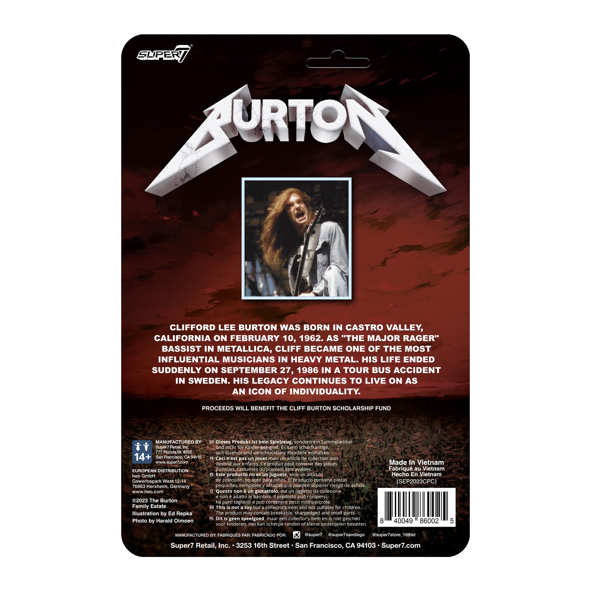 Cliff Burton ReAction Figures - Cliff Burton (Flannel Shirt)