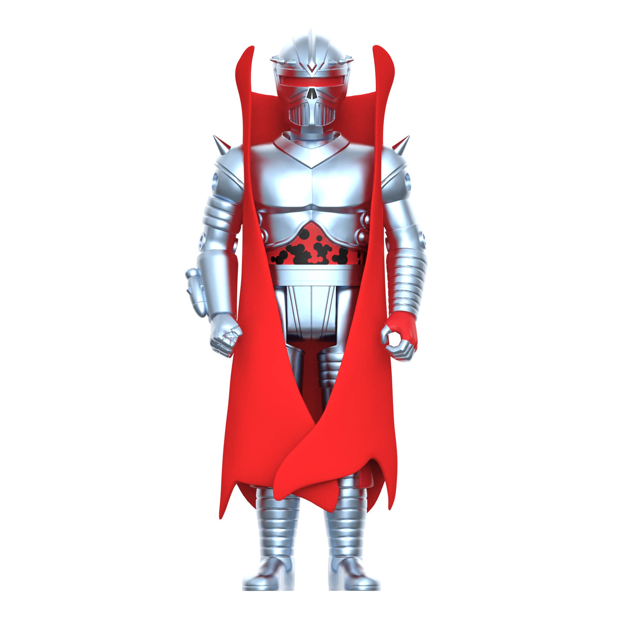 Czarface ReAction Figure in silver armor with red cape and visor