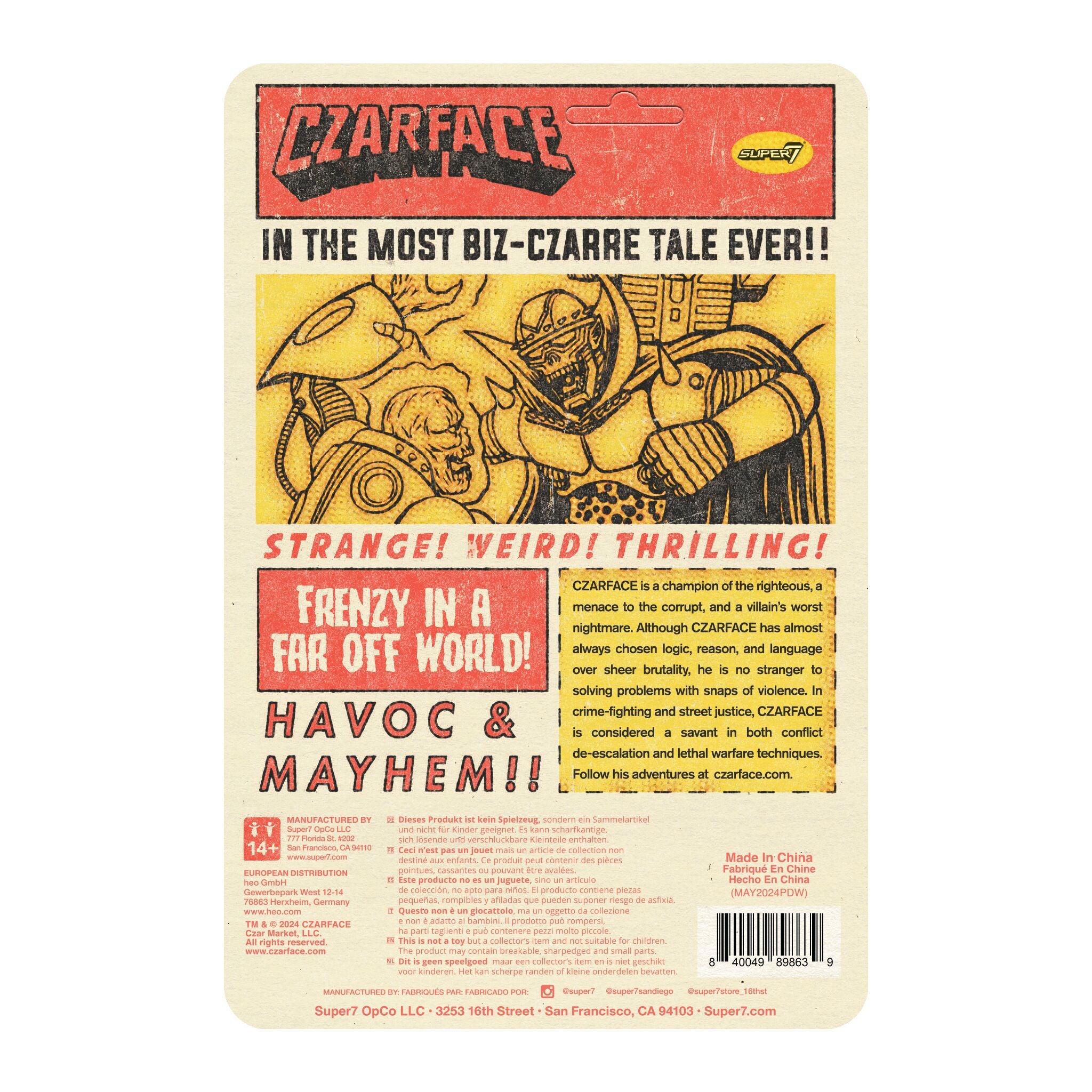 Czarface ReAction Figures Wave 11 - Czarface (Orange & Black)