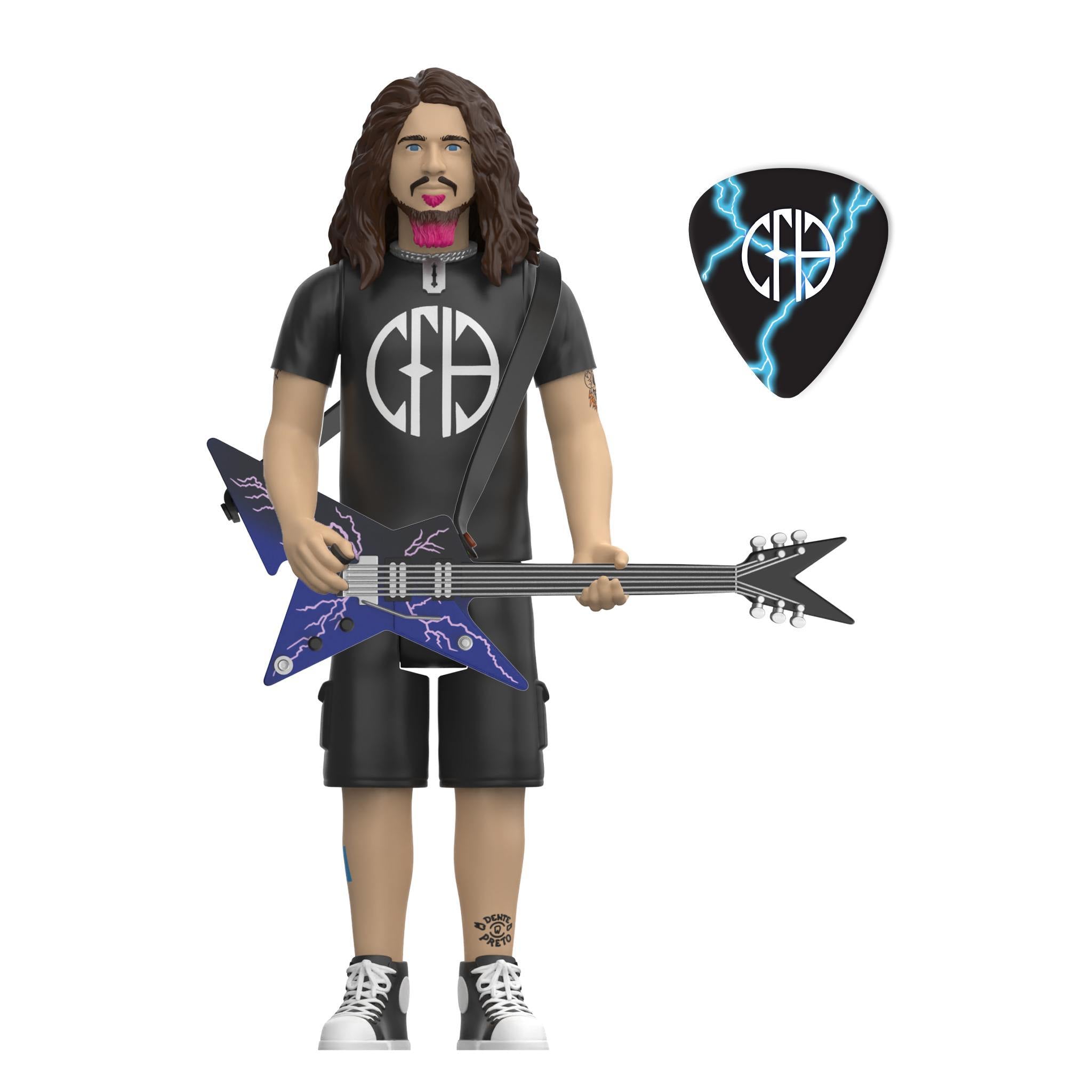 Dimebag Darrell CFH Shirt ReAction Figure with guitar and pick accessories
