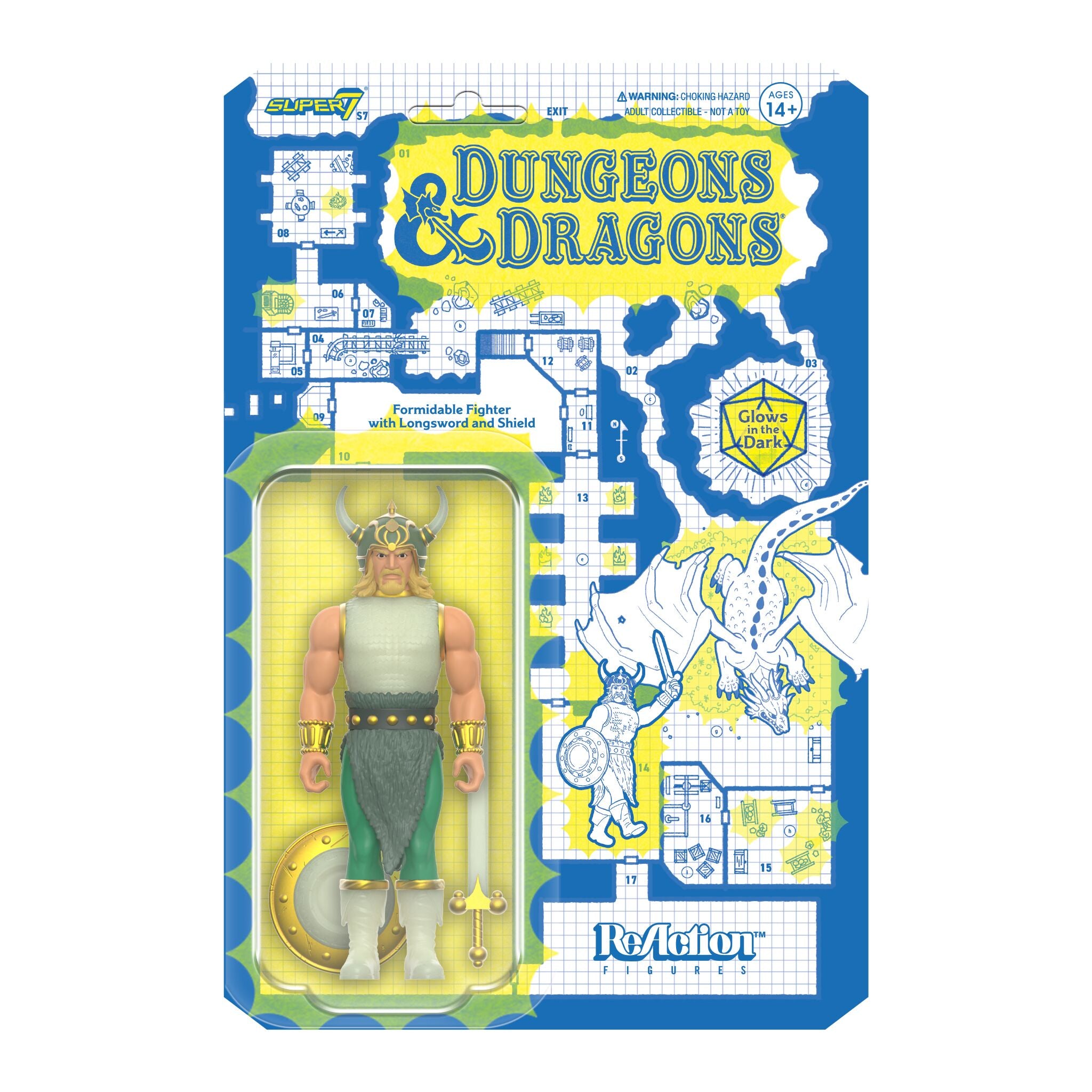 Dungeons and Dragons ReAction Figures Wave 04 - Red Box Fighter (Glow)