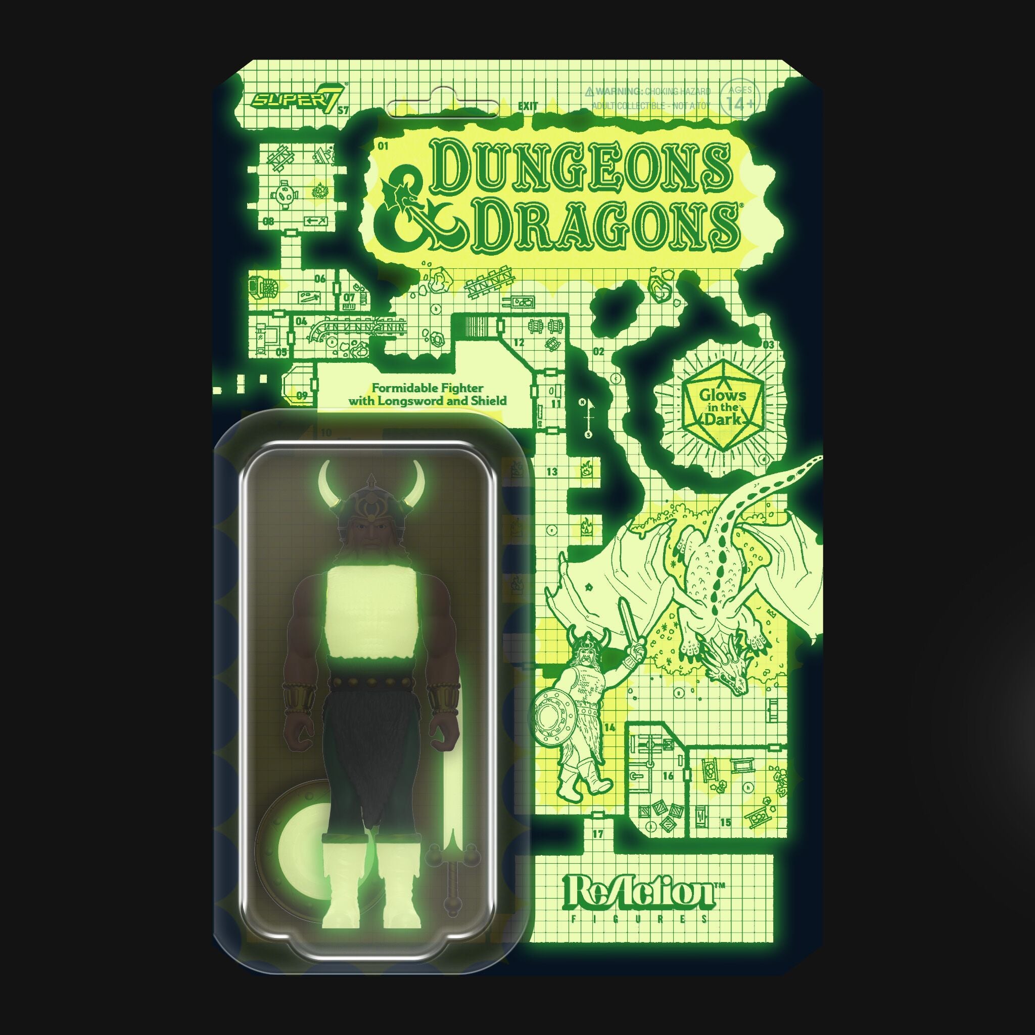 Dungeons and Dragons ReAction Figures Wave 04 - Red Box Fighter (Glow)