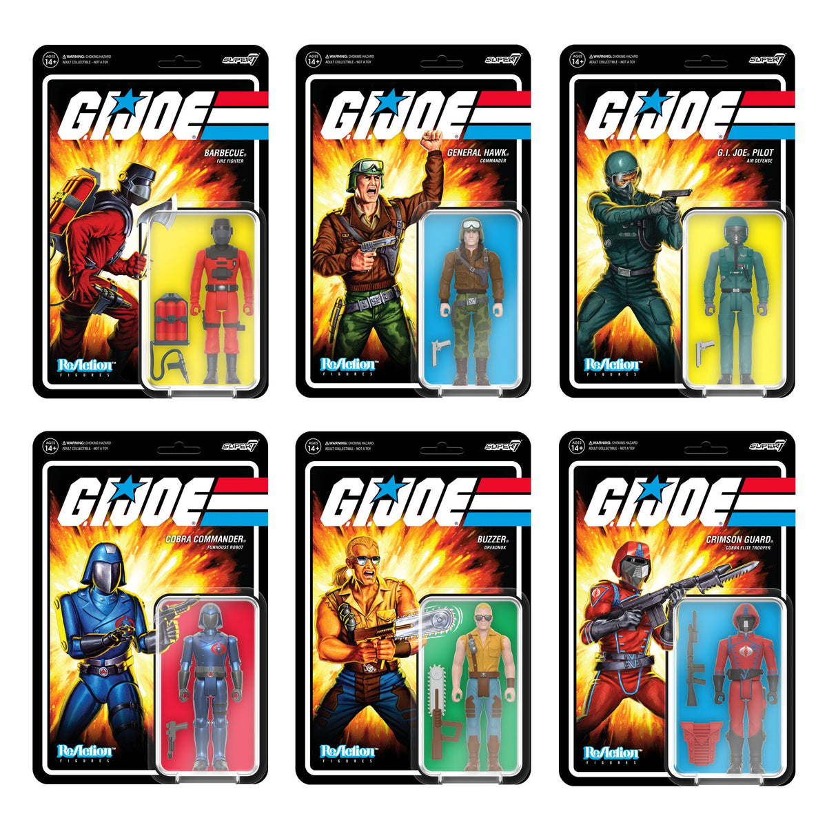 G.I. Joe ReAction Figures Wave 7 - Set of 6 – Super7