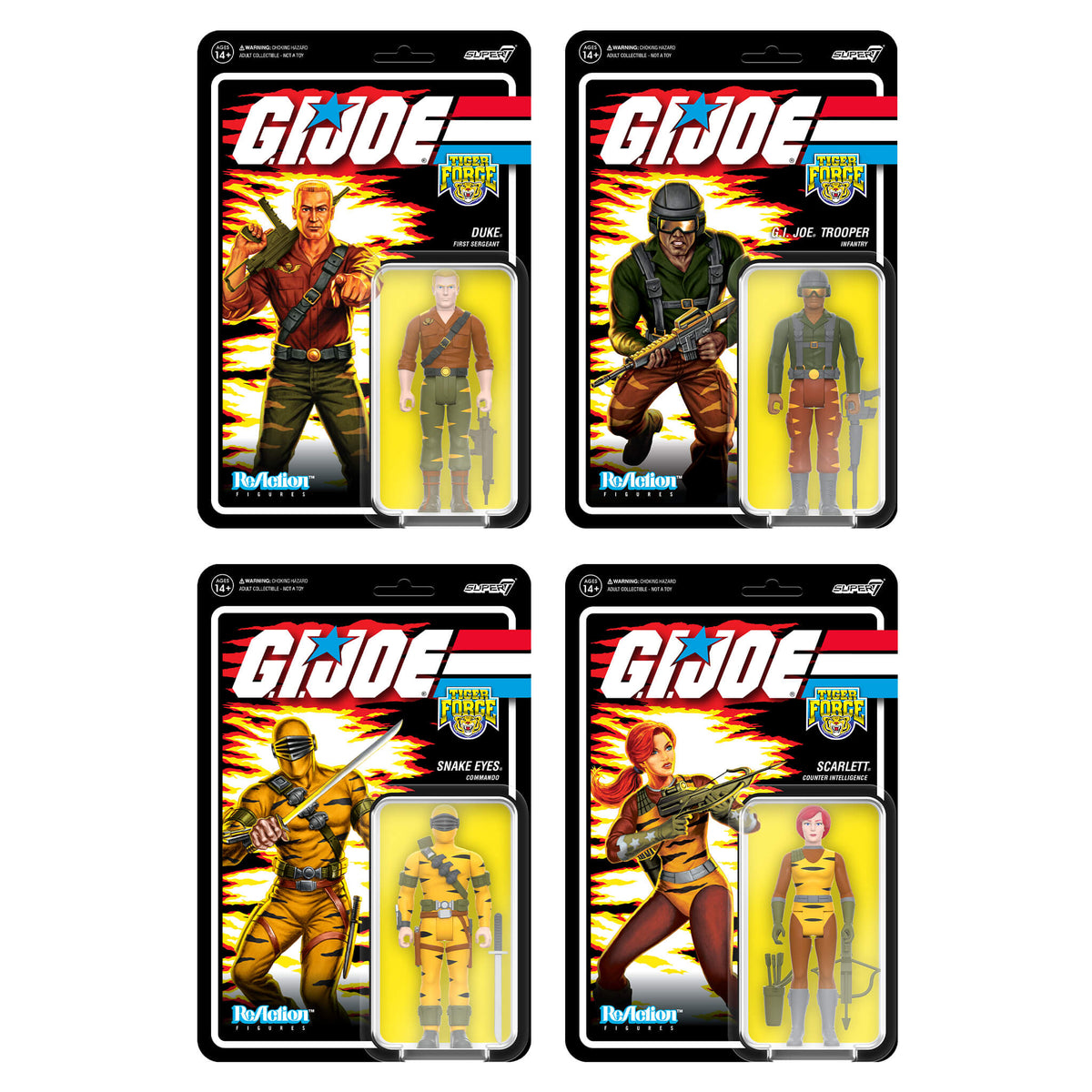 G.I. Joe ReAction Figures Wave 6 - Tiger Force (Set of 4) – Super7