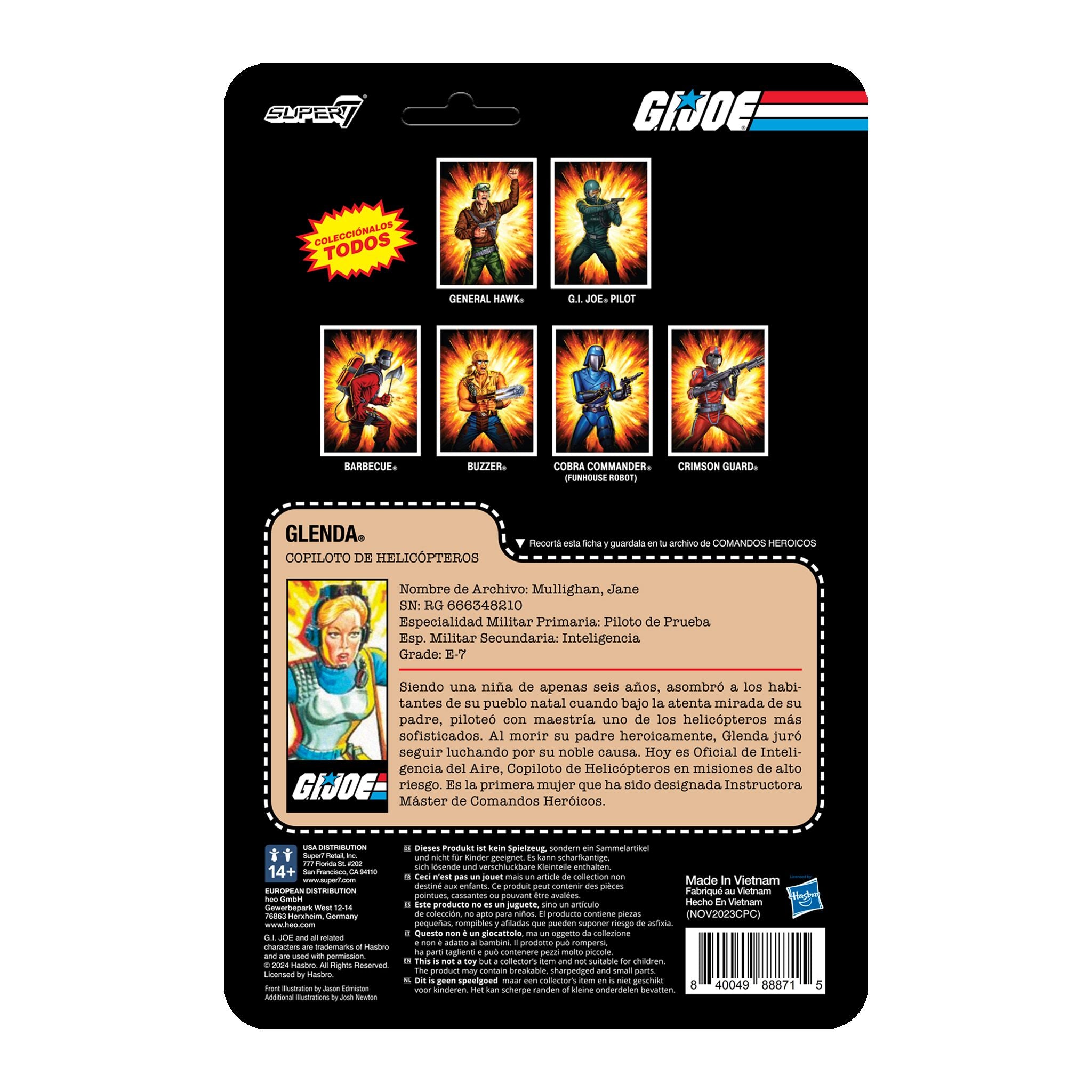 G.I. Joe ReAction Figures - Cobra Mortal & Glenda (Special Air Intelligence Officer)