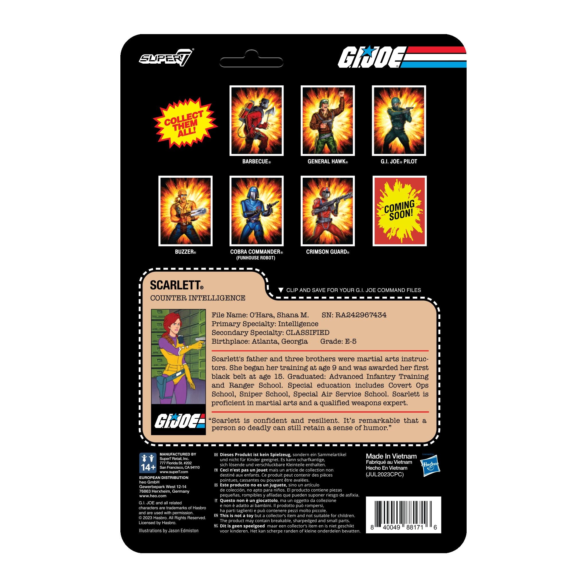 G.I. Joe ReAction Figures - Scarlett (DIC Purple)