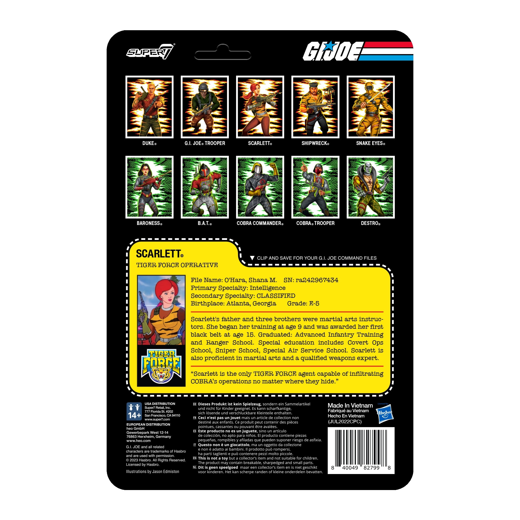 G.I. Joe ReAction Figures Wave 6 - Tiger Force Scarlett