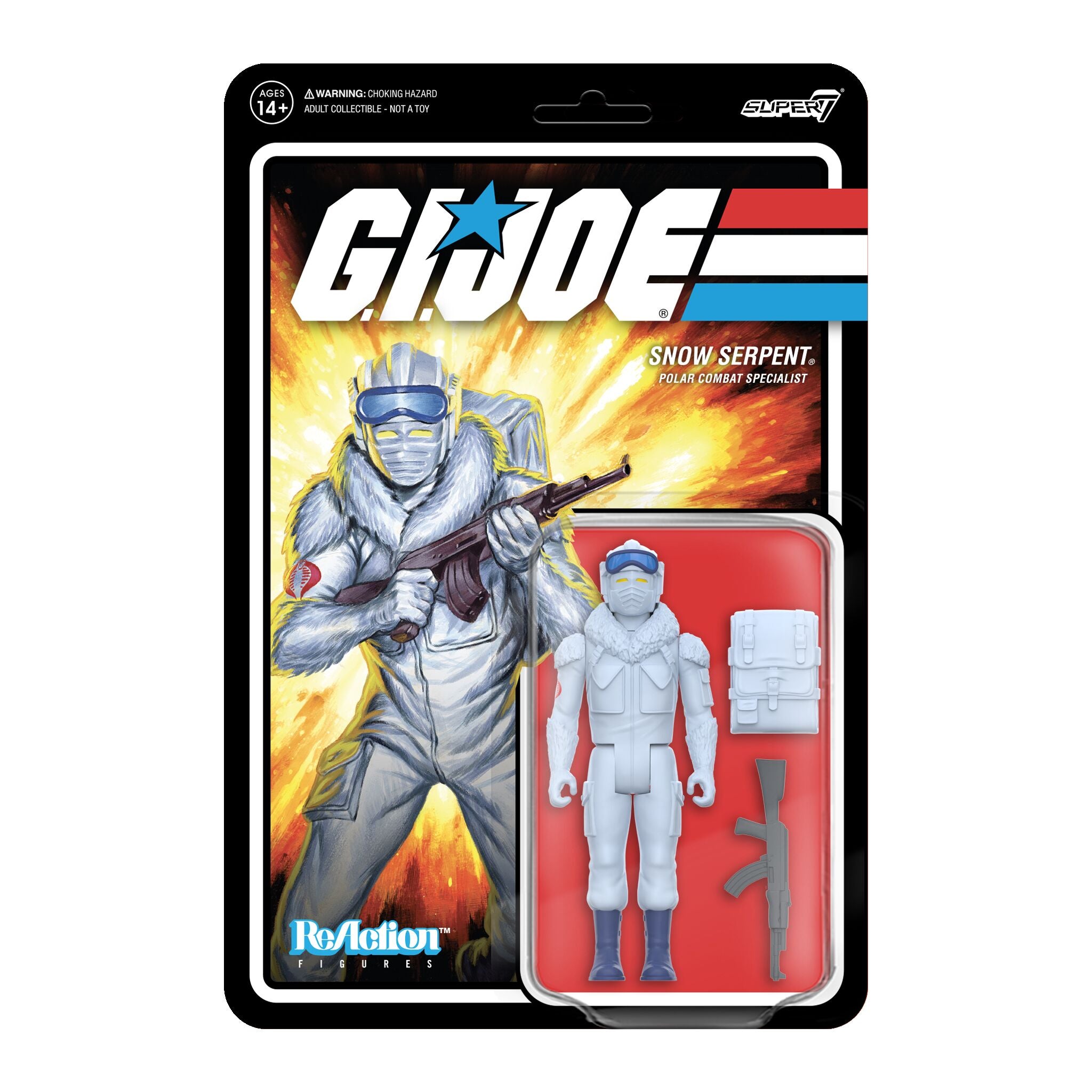 G.I. Joe ReAction Figures Wave 8 - Sabre Tooth, Cobra Snow Serpent, and Red Jackal (Vac Metal)