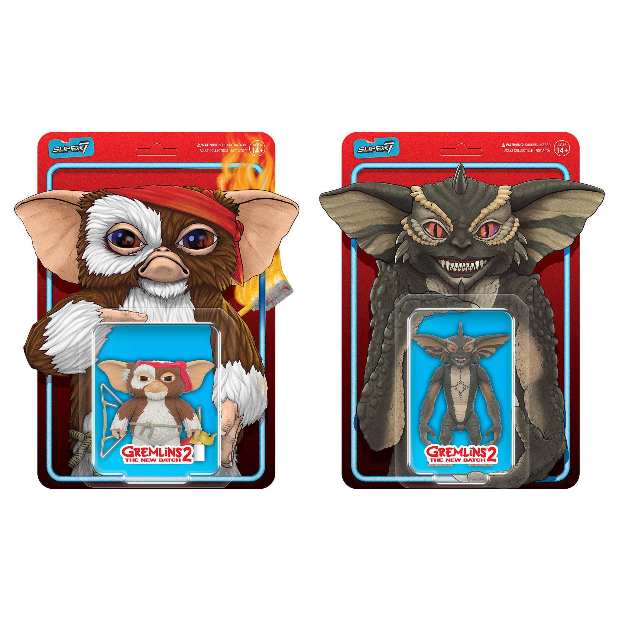 Gremlins ReAction Figures - Gizmo & Mohawk (Battle Ready Character Cards)