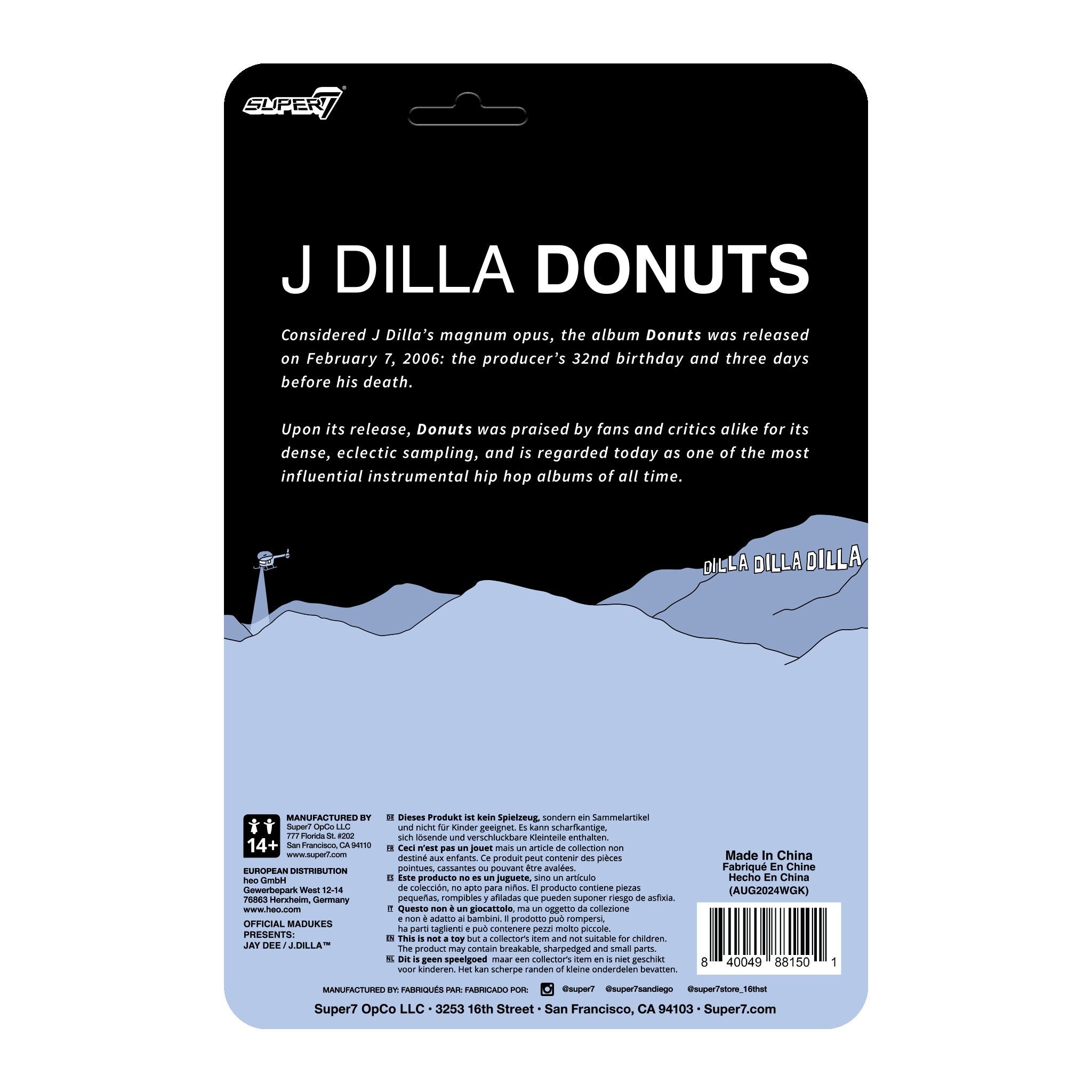 J Dilla ReAction Figures Wave 01 - J Dilla (Donuts - Smile Album Cover)