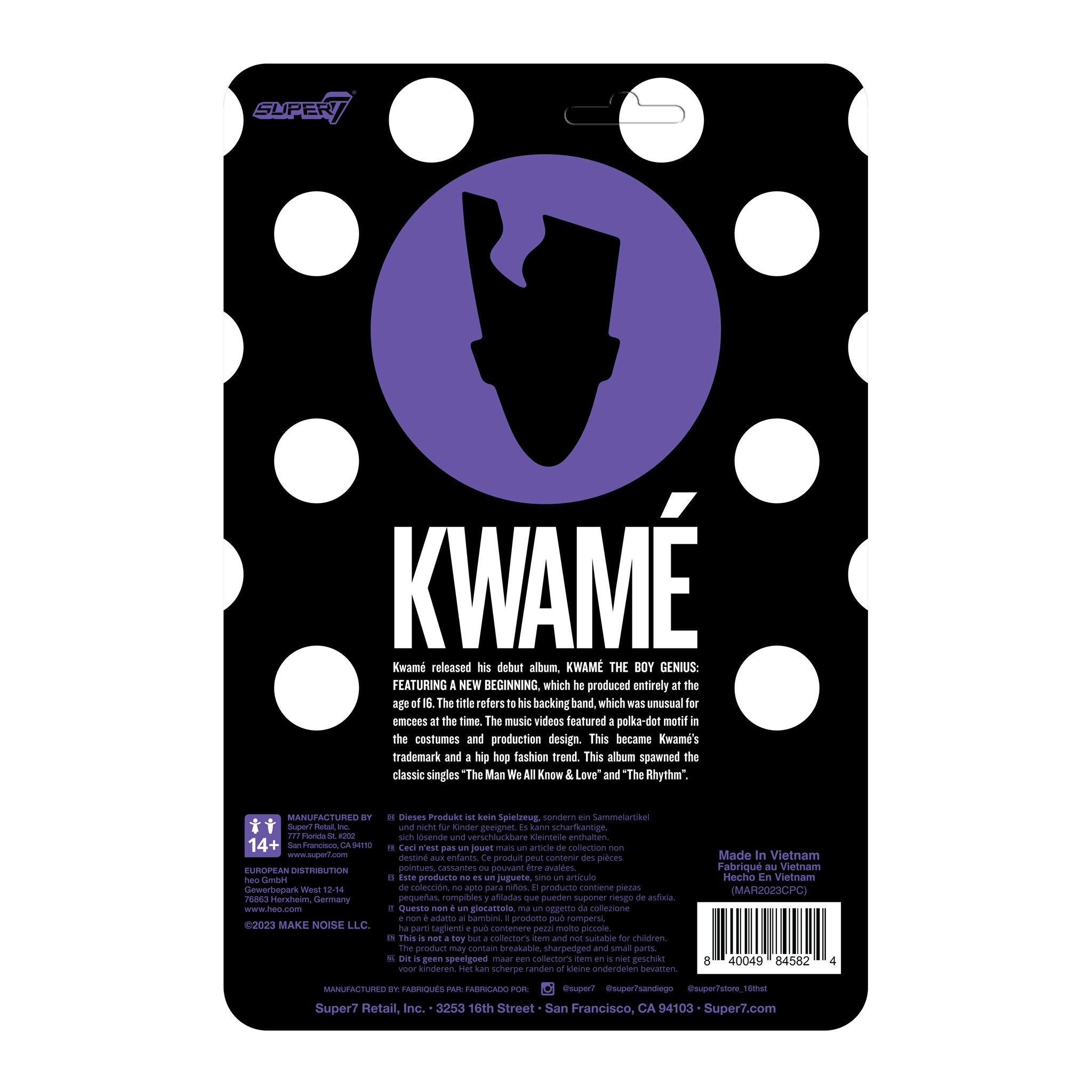 Kwamé ReAction Figures Wave 01 - Kwamé (Black/White Polka Dot)
