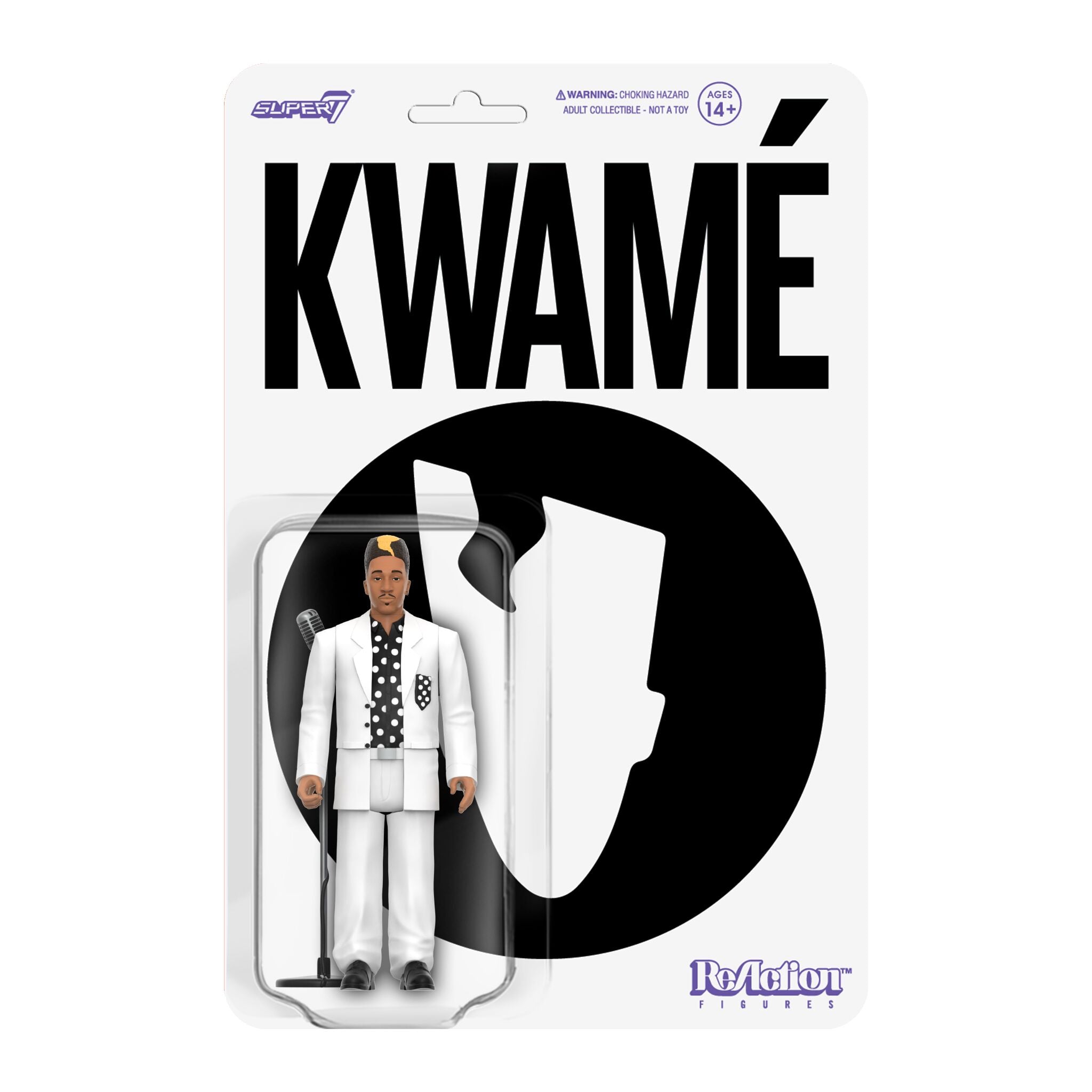 Kwamé ReAction Figures Wave 02 - Kwamé (White/Black Polka Dot)