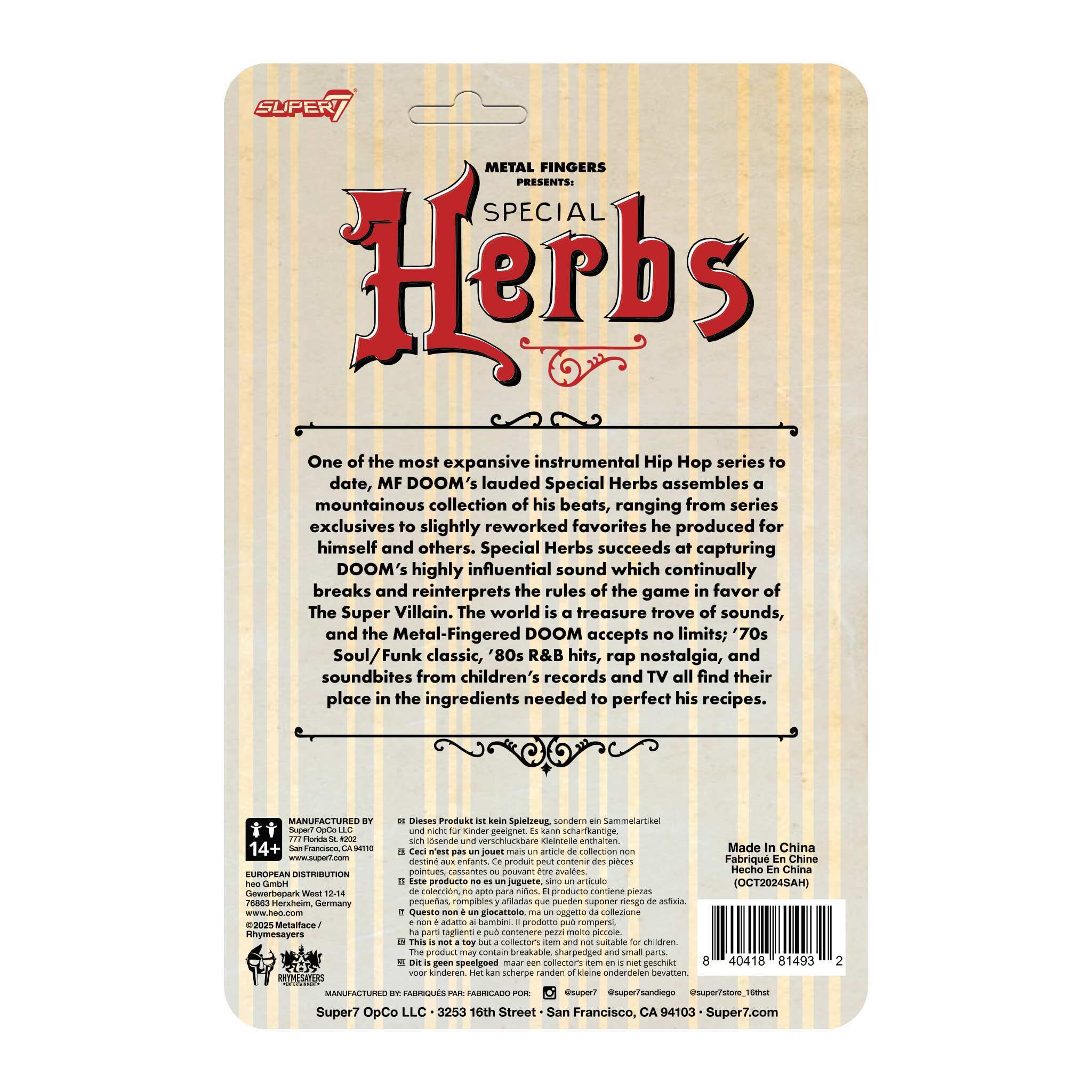 MF DOOM ReAction Figures Wave 04 - Special Herbs