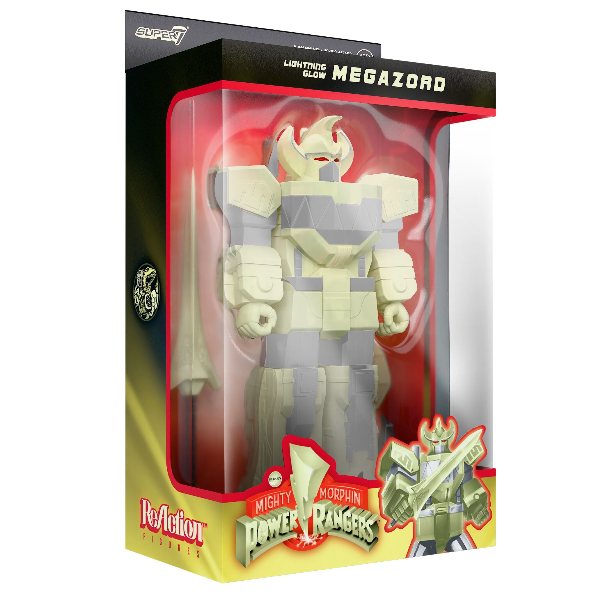 Mighty Morphin Power Rangers ReAction Figures - Megazord (Lightning Glow)