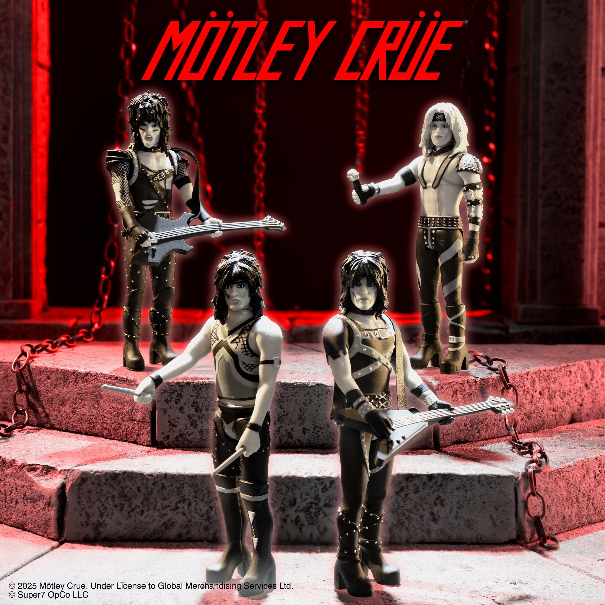 Motley Crue ReAction Figures Wave 02 - Vince Neil (Shout At The Devil - Black & White)